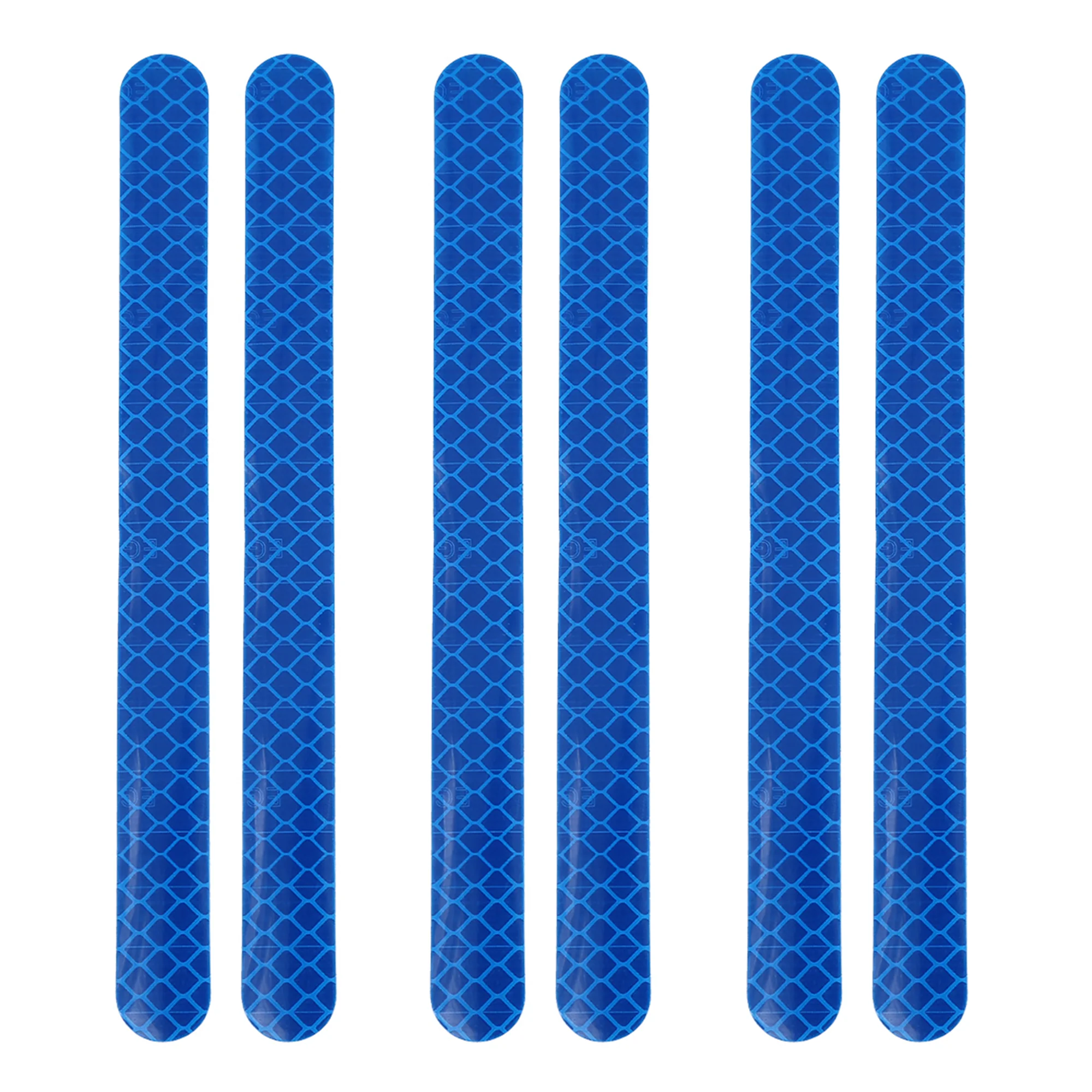 6pcs Automotive Reflective Stickers Night Visibility Safety Reflective Rearview Mirror Tape Universal Adhesive for Car 16 x 1.5cm Blue - Image 2