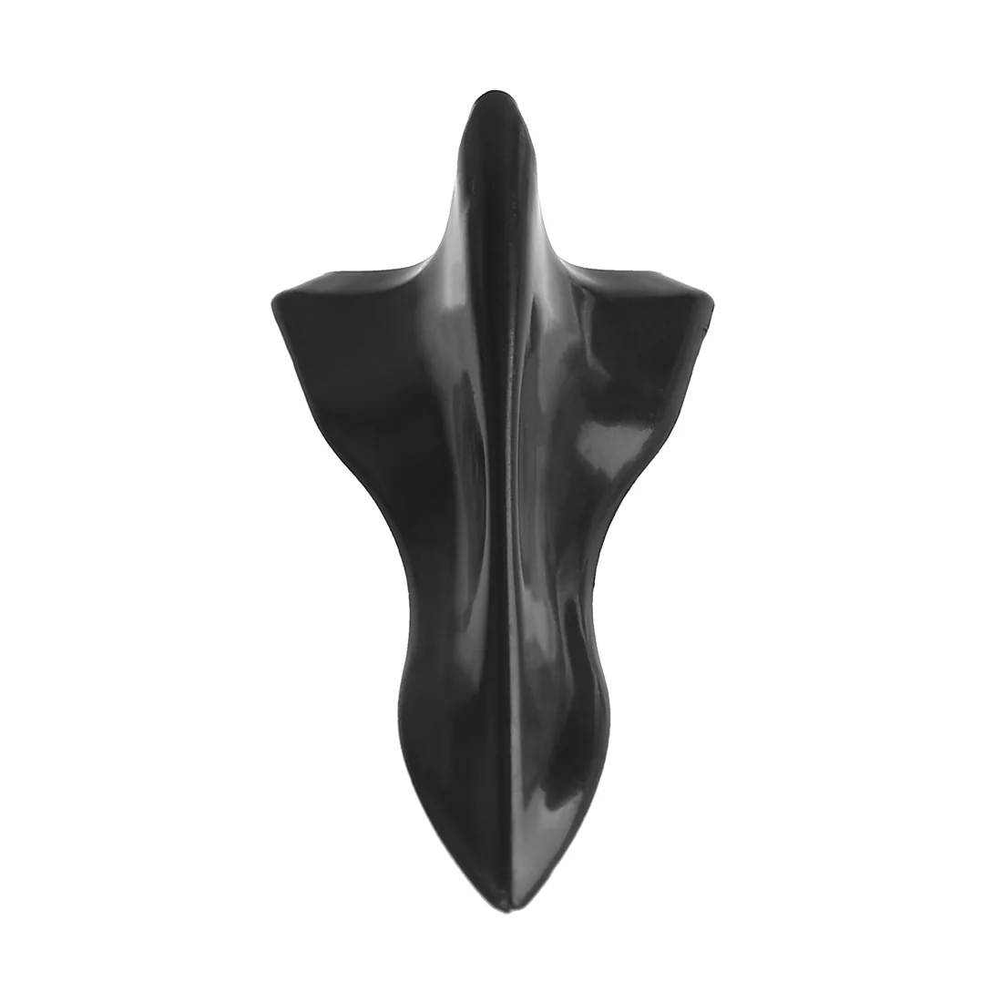2pcs Shark Fin Shape Black Car Roof Spoiler Diffuser Tail Wing Bumper Trim - Image 5