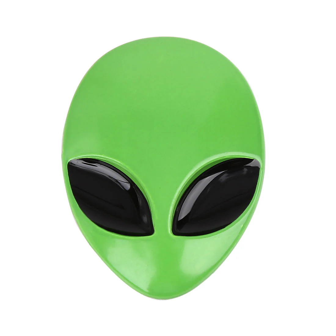 Green 3D Alien Head Shaped Metal Car Body Decorative Emblem Badge Decal Sticker - Image 2