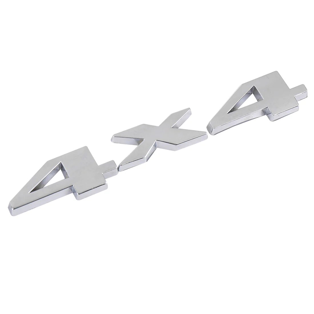 2 Pcs Car Body 4X4 Shape Metal Decorative Emblem Badge Decal Sticker Silver Tone - Image 4
