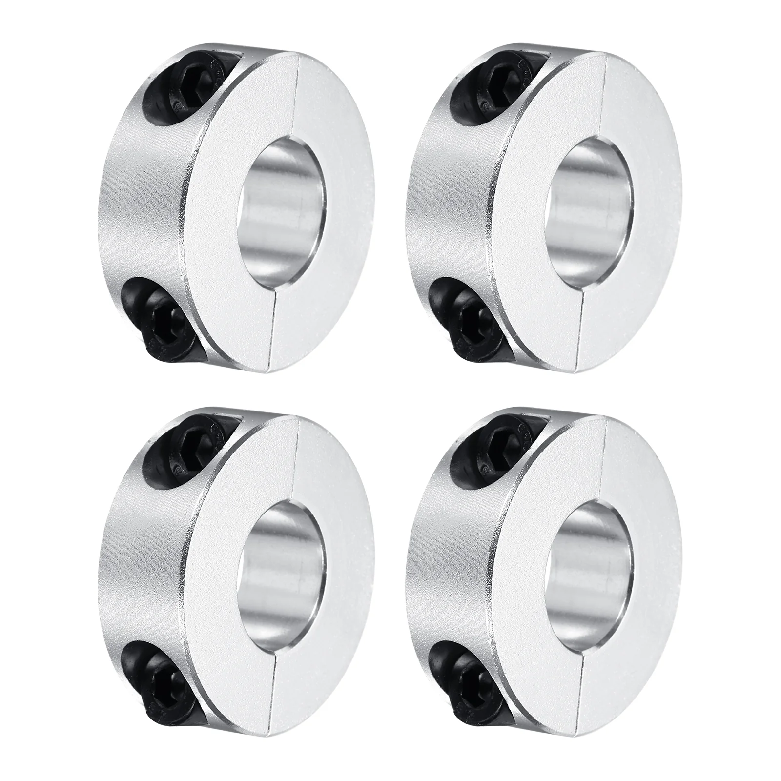 Shaft Collar 0.63'' Double Split Aluminum Collar W Set Screw 4 Pcs