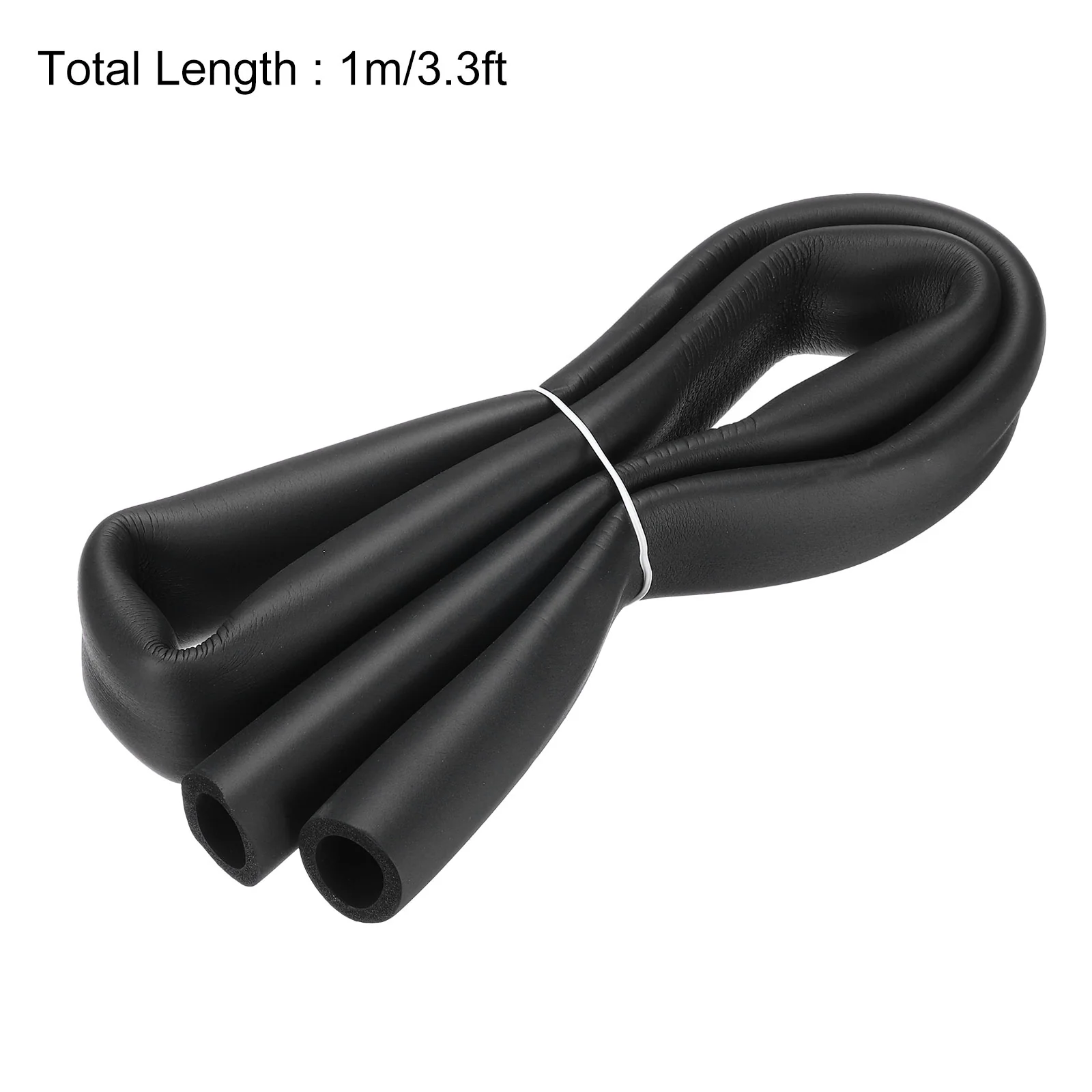 Uxcell Foam Tubing for Handle Grip Support, Pipe Insulation, 23mm ID 33mm OD 1m Black - Image 2