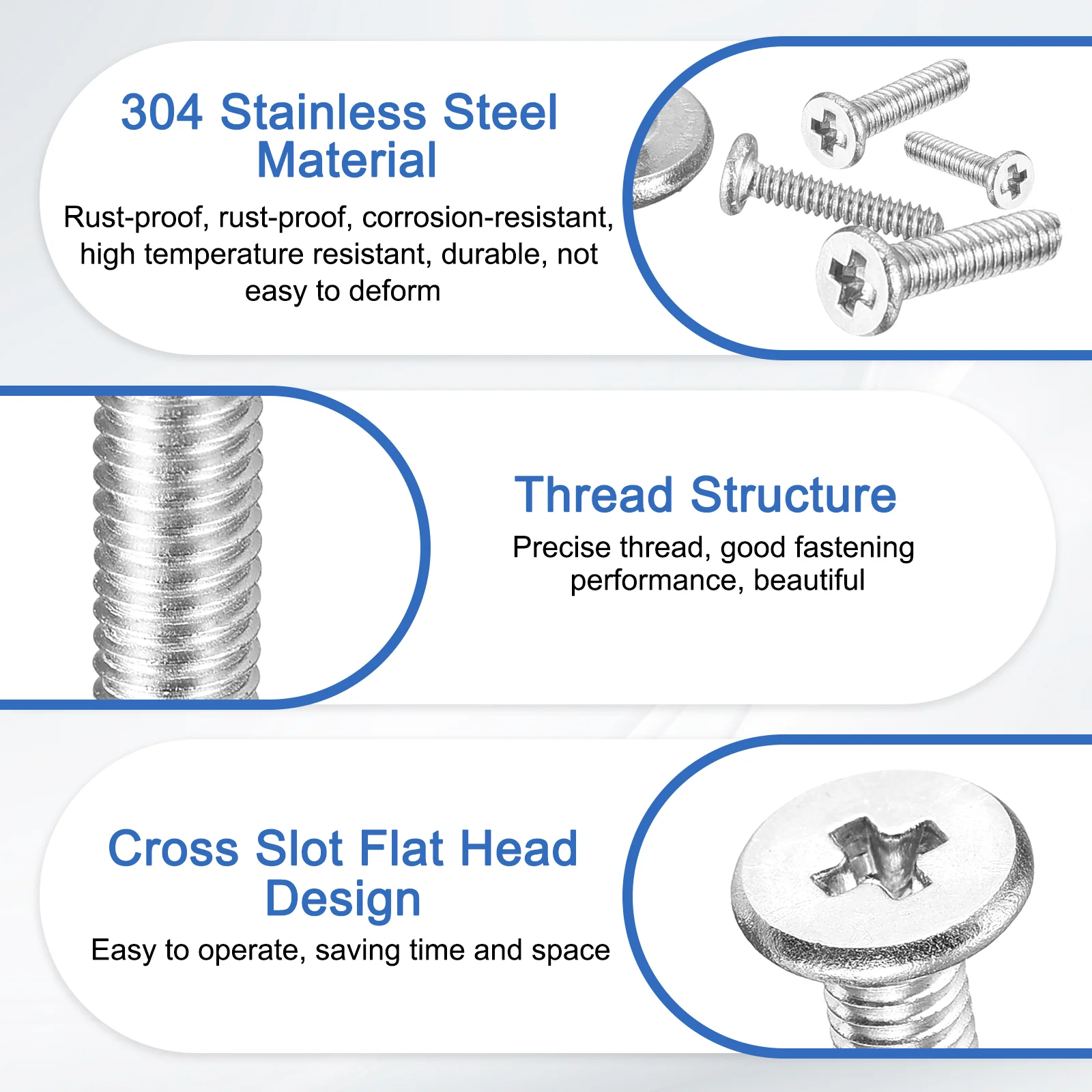 Uxcell M1.4-0.3 x 2mm 20Pcs Metal Flat Round Head Screws Phillips Drive Machine Bolt - Image 3