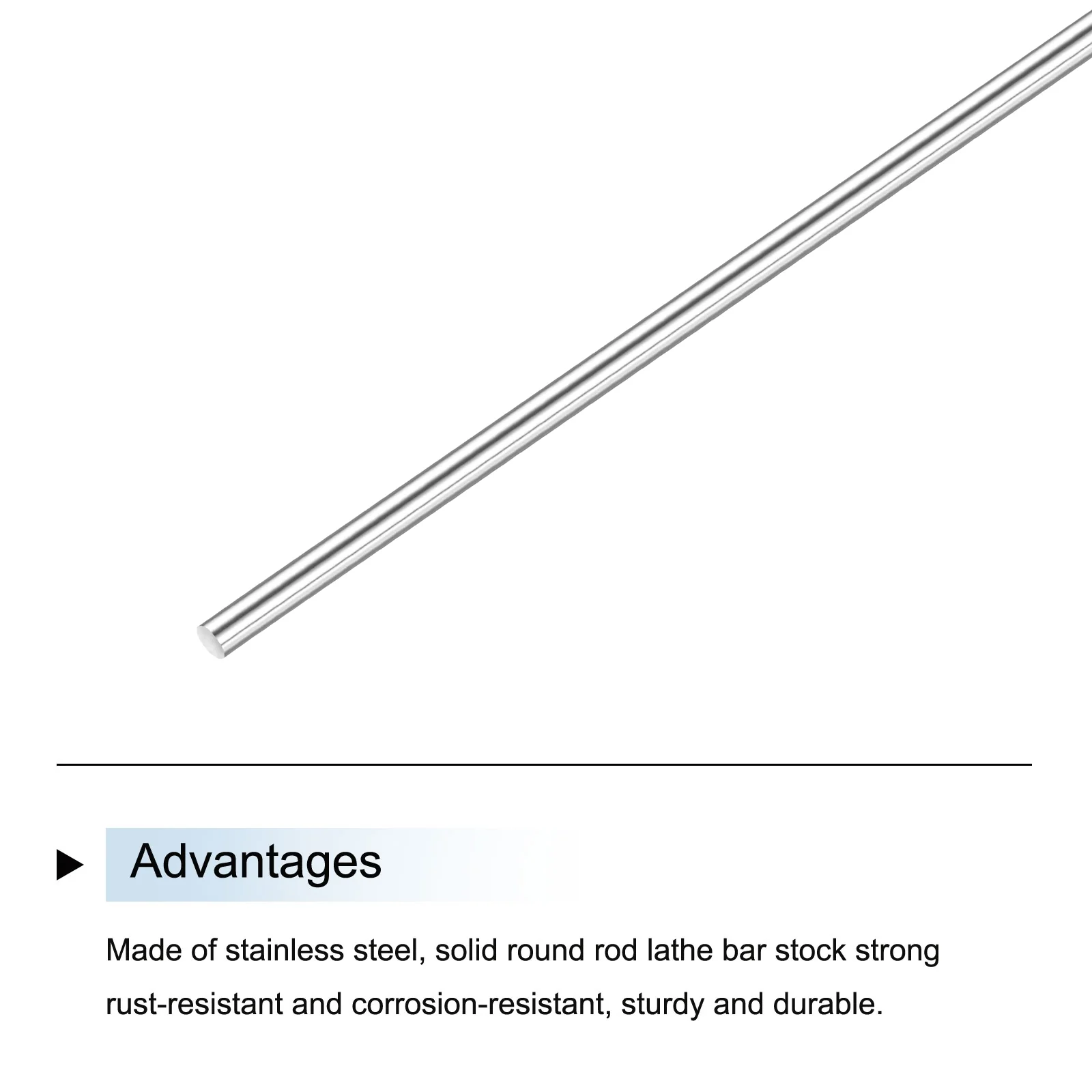 1/8 Inch x 14 Inch 304 Stainless Steel Solid Round Rods Metal Lathe Bar Stock for DIY Craft 2 Pcs - Image 4