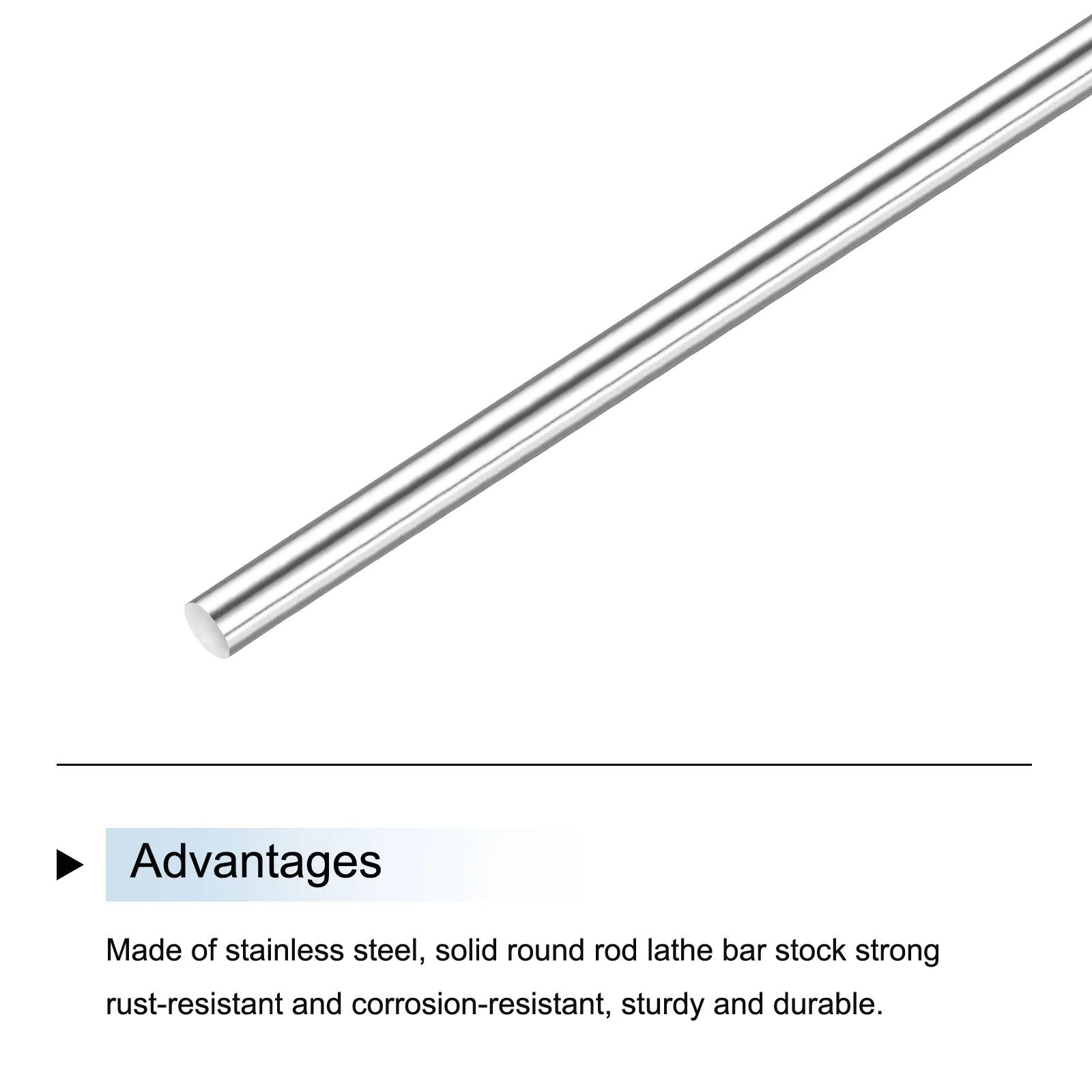 5/16 Inch x 14 Inch 304 Stainless Steel Solid Round Rods Metal Lathe Bar Stock for DIY Craft 2 Pcs - Image 4