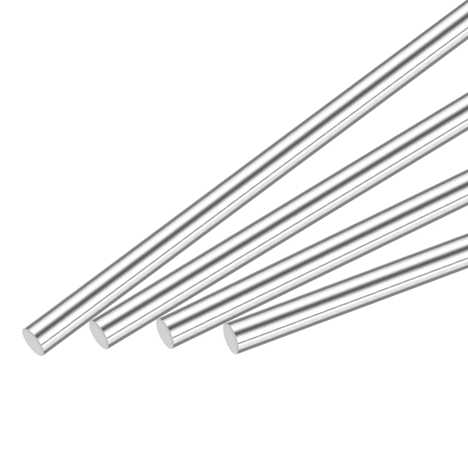 1/2 Inch x 14 Inch 304 Stainless Steel Solid Round Rods Metal Lathe Bar Stock for DIY Craft 4 Pcs