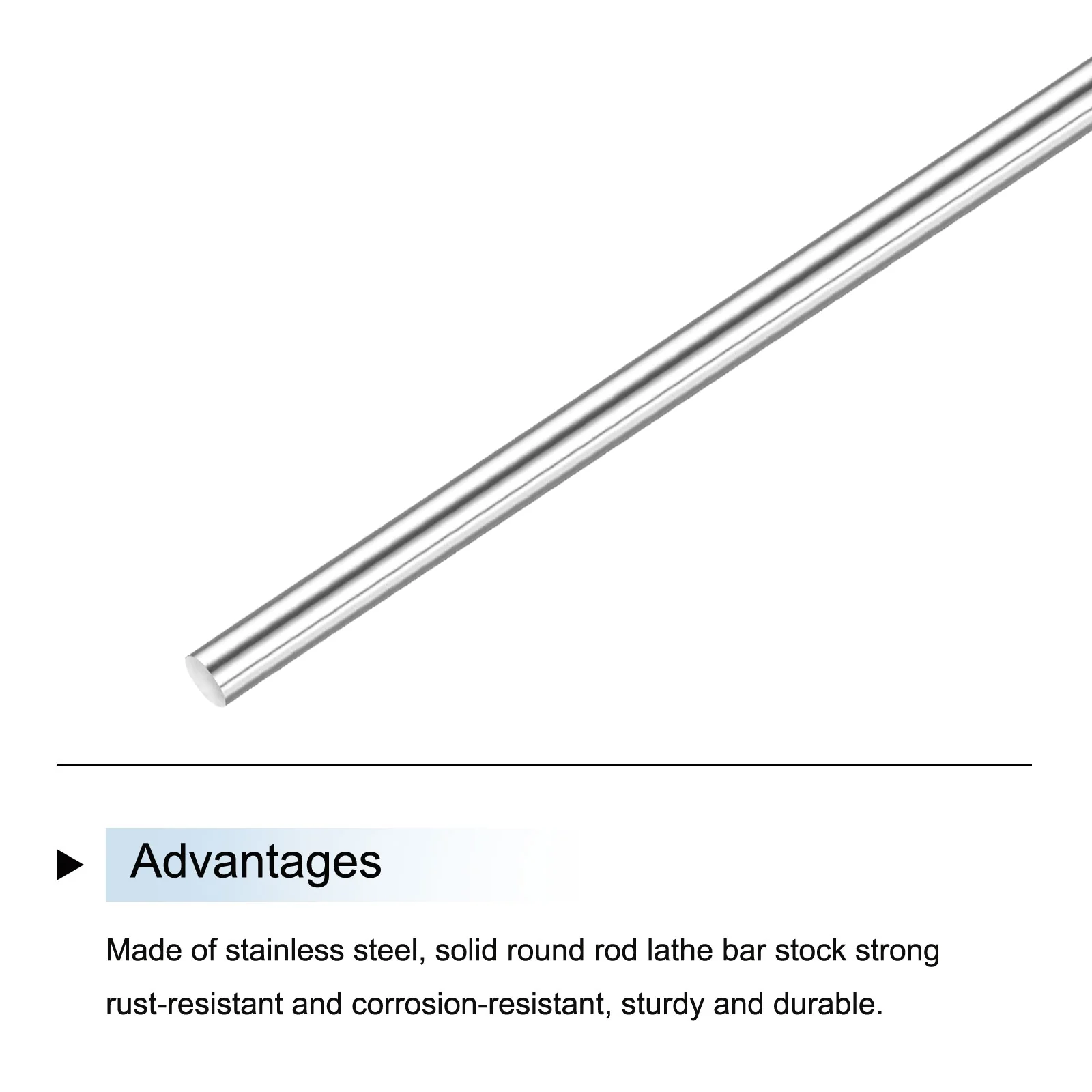 1/4 Inch x 12 Inch 304 Stainless Steel Solid Round Rods Metal Lathe Bar Stock for DIY Craft 5 Pcs - Image 4