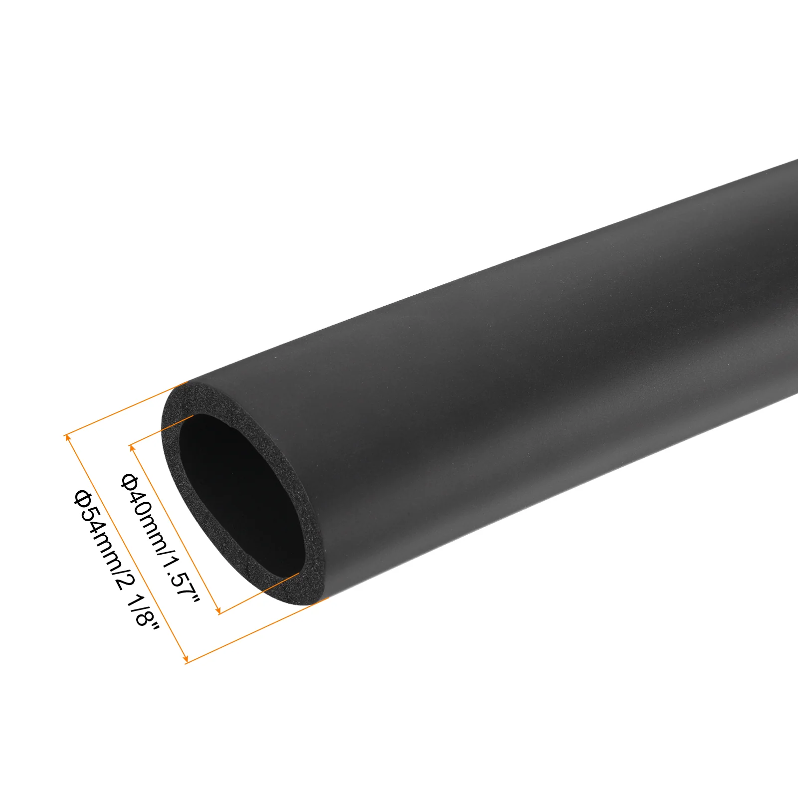 Uxcell Foam Tubing for Handle Grip Support,40mm ID 54mm OD 0.3 Meter/1ft Length Black - Image 3