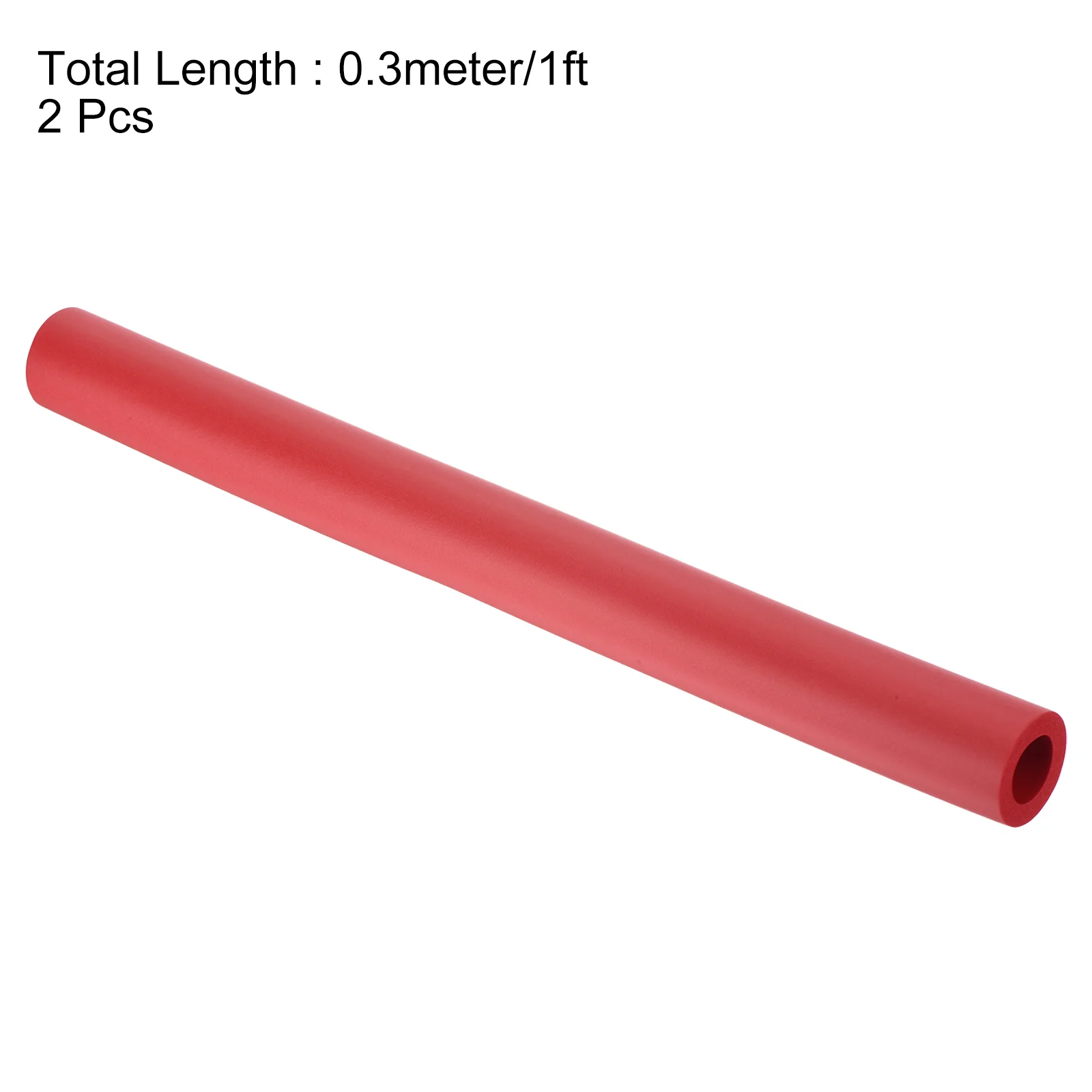 Uxcell 2pcs 0.3 Meter/1ft Pipe Insulation Tube 18mm ID 30mm OD Foam Tubing, Red - Image 2