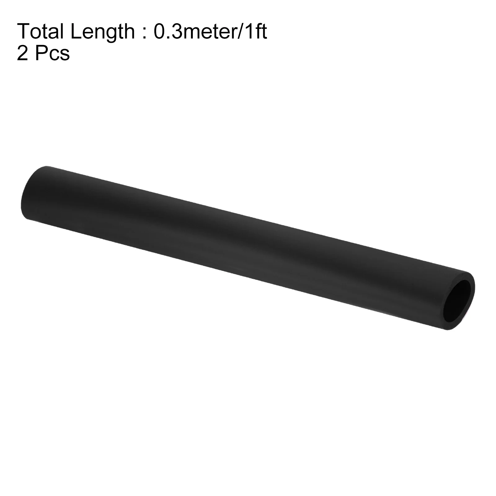 Uxcell 2pcs 0.3 Meter/1ft Pipe Insulation Tube 28mm ID 38mm OD Foam Tubing, Black - Image 2