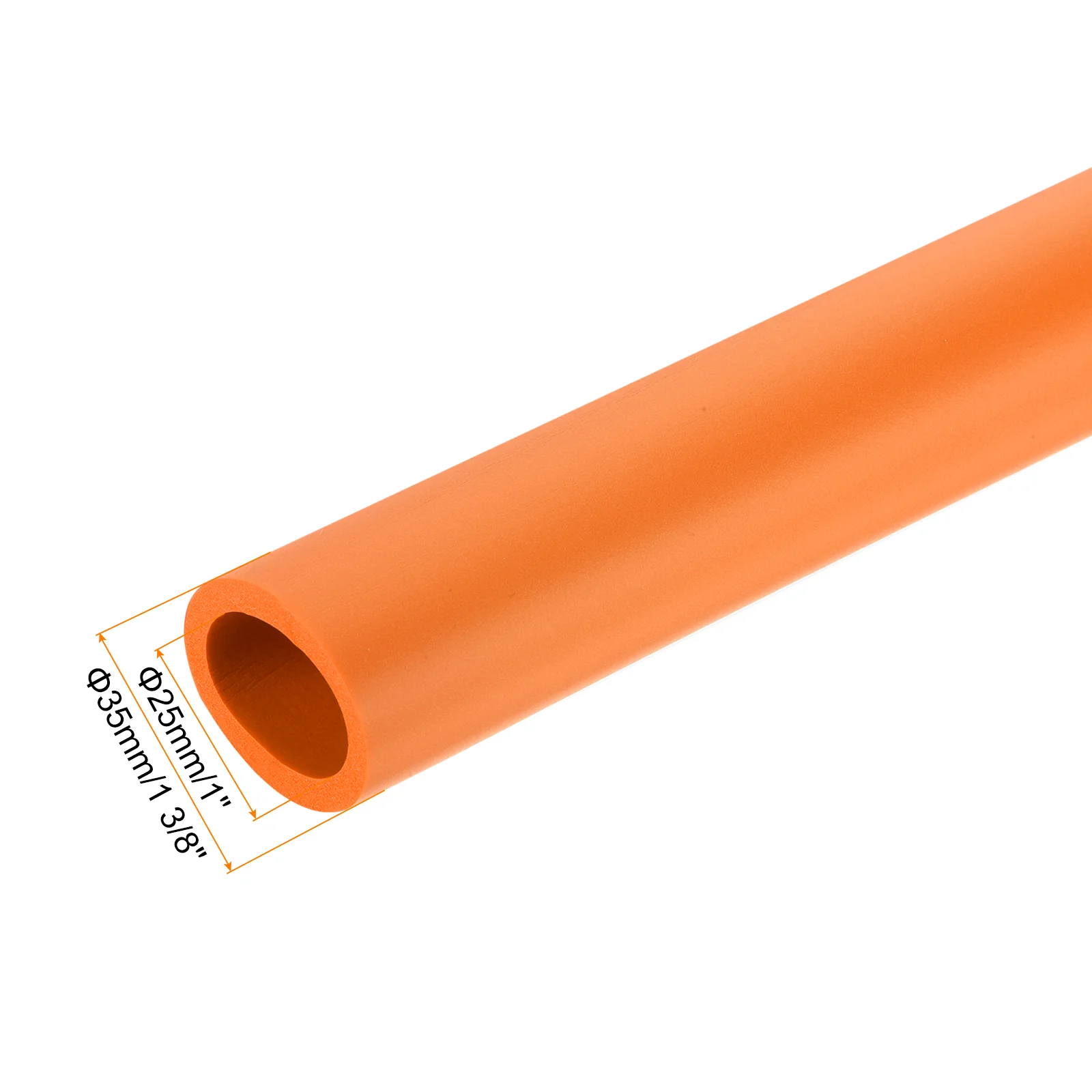 Uxcell 2pcs 0.3 Meter/1ft Pipe Insulation Tube 28mm ID 38mm OD Foam Tubing, Orange - Image 3