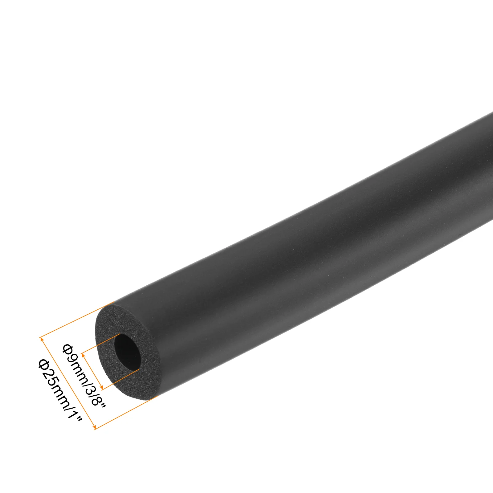 Uxcell Foam Tubing for Handle Grip Support,9mm ID 25mm OD 0.3 Meter/1ft Length Black - Image 3