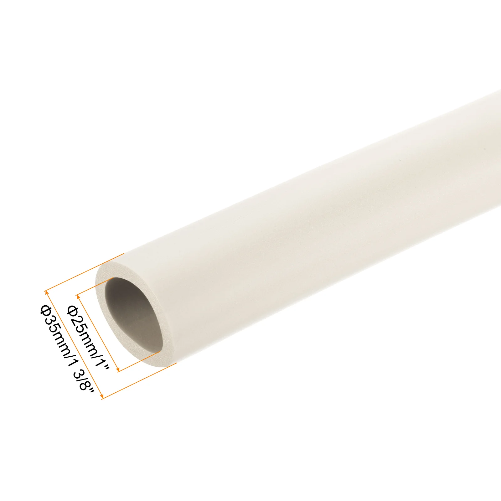 Uxcell Foam Tubing for Handle Grip Support,25mm ID 35mm OD 0.3 Meter/1ft Length White - Image 3