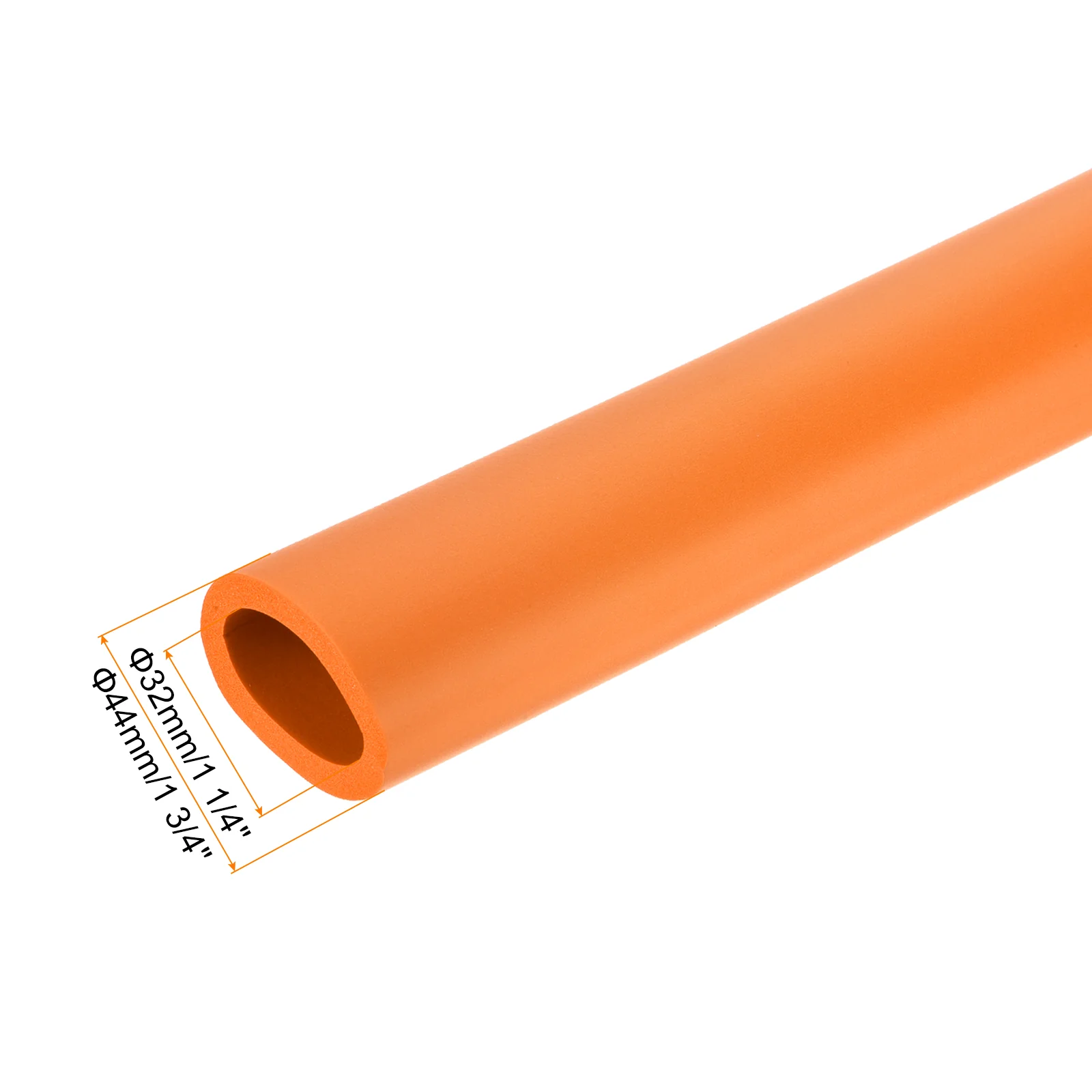 Uxcell Foam Tubing for Handle Grip Support,32mm ID 44mm OD 0.3 Meter/1ft Length Orange - Image 3