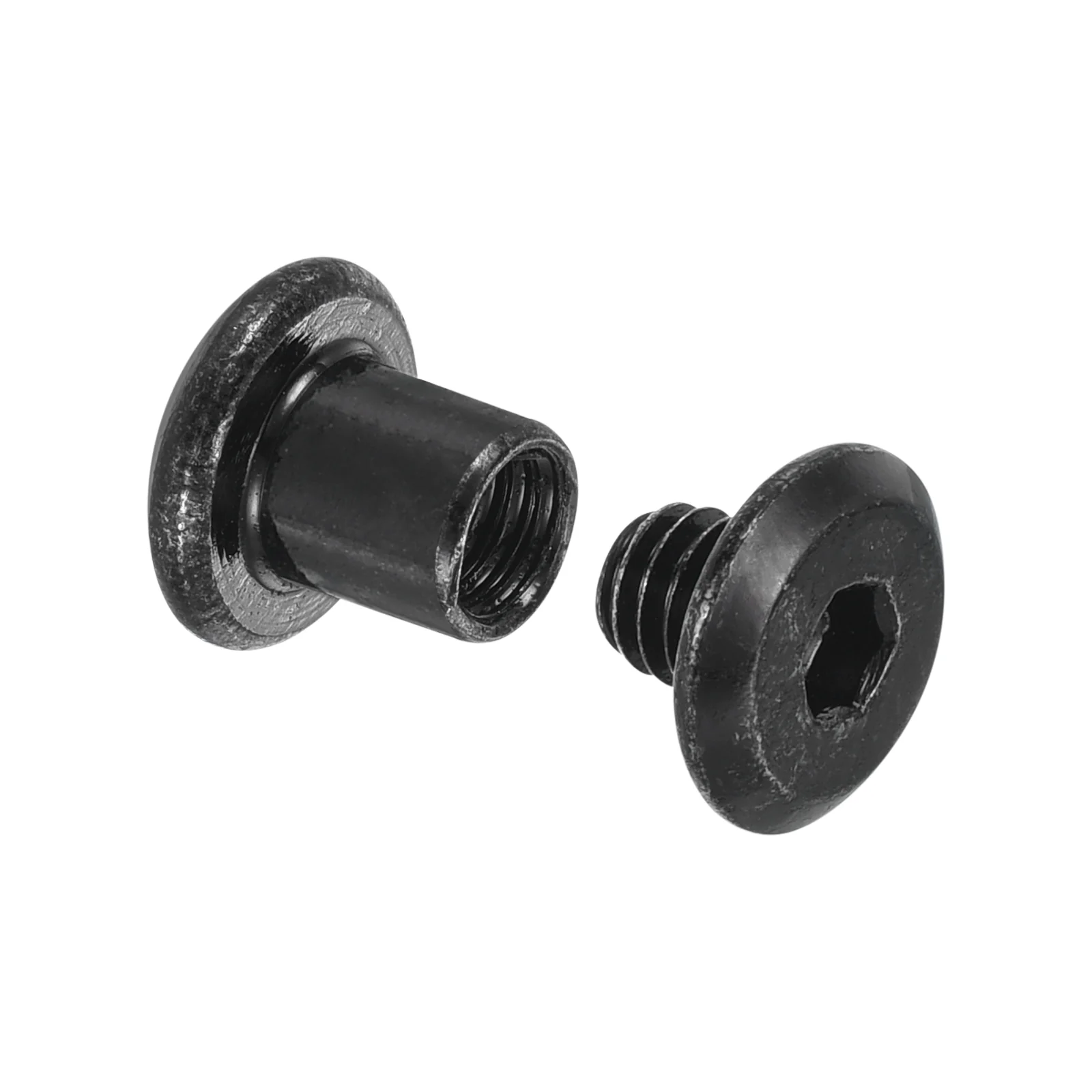 Uxcell 20 Sets Screw Post, Male M4x4mm Stainless Steel Screw Rivets, Female 5x5 Hex Drive Binding Screws Belt Buckle Binding Bolts Leather Fastener with 1Pcs Wrench, Black - Image 4