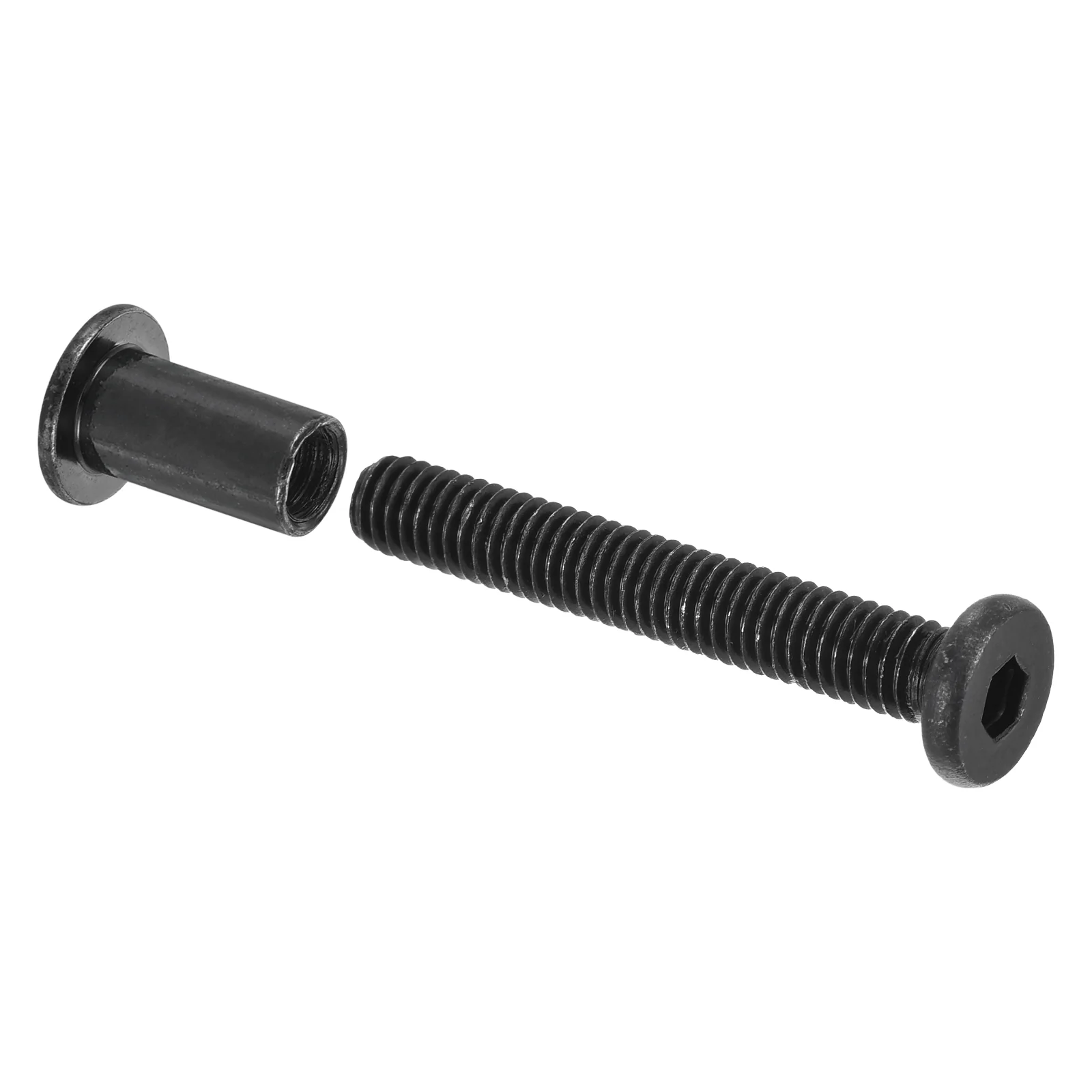 Uxcell 15 Sets Screw Post, Male M6x40mm Carbon Steel Screw Rivets, Female M6x15mm Hex Drive Binding Screws Belt Buckle Binding Bolts Leather Fastener with 1Pcs Wrench, Black - Image 4