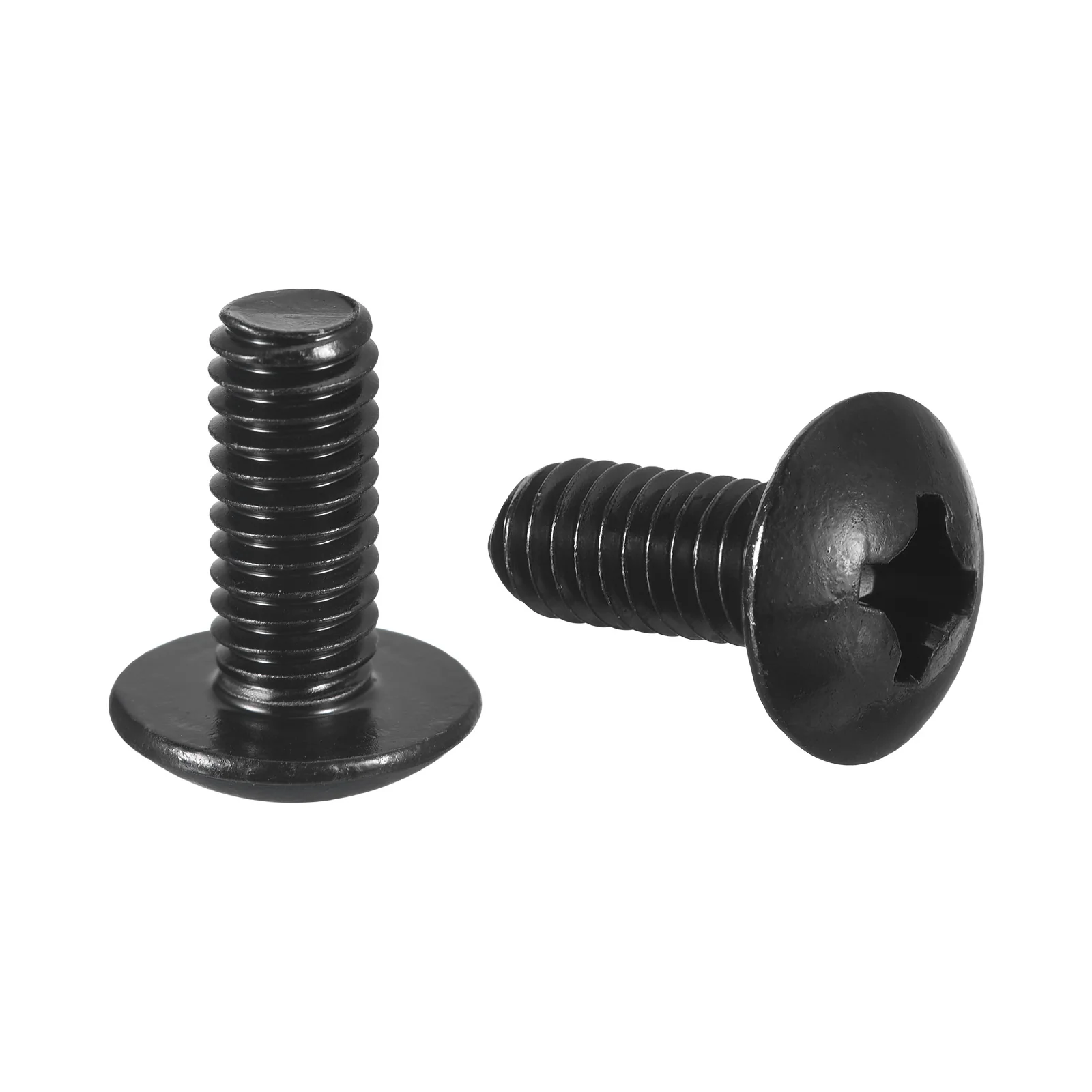 Uxcell 5/16-18 x 3/4" Truss Head Phillips Machine Screws, Full Thread, Phillips Drive, 304 Stainless Steel 18-8, Black Oxide Finish, Quantity 10