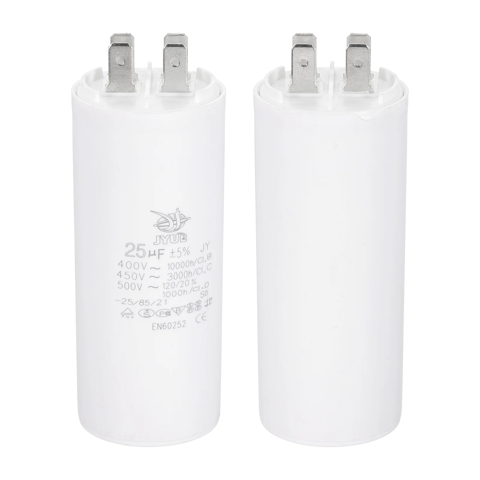 CBB60 25uF Run Capacitor,1 Pcs AC450V 4 Pin Double Insert with Sheath Spring - Image 3