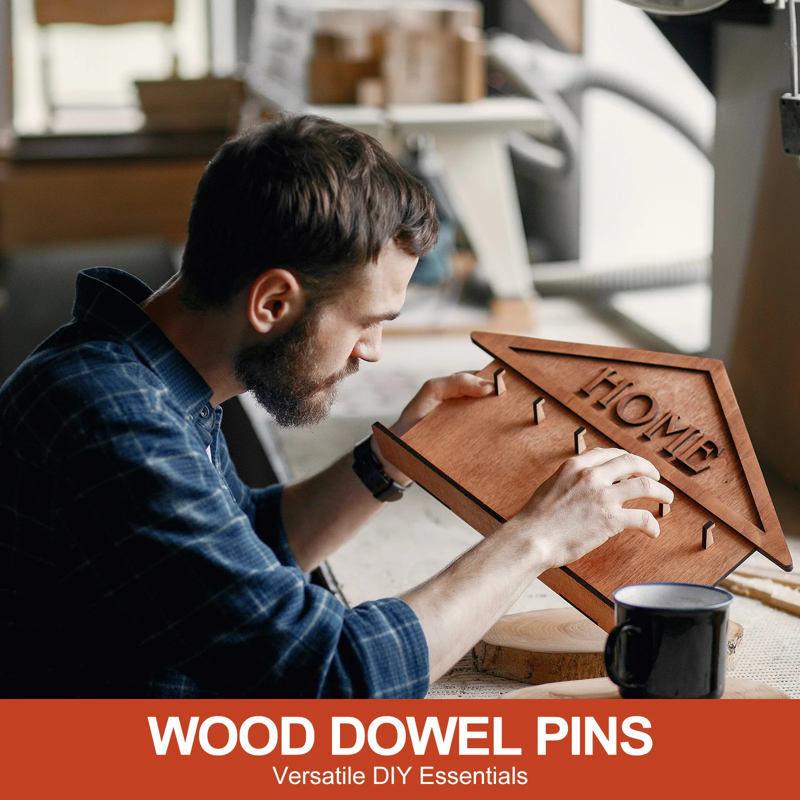 Wooden Dowel Pins 5/16" x 2" (8mm x 50mm) Straight Dowel Rods Count 100 - Image 7