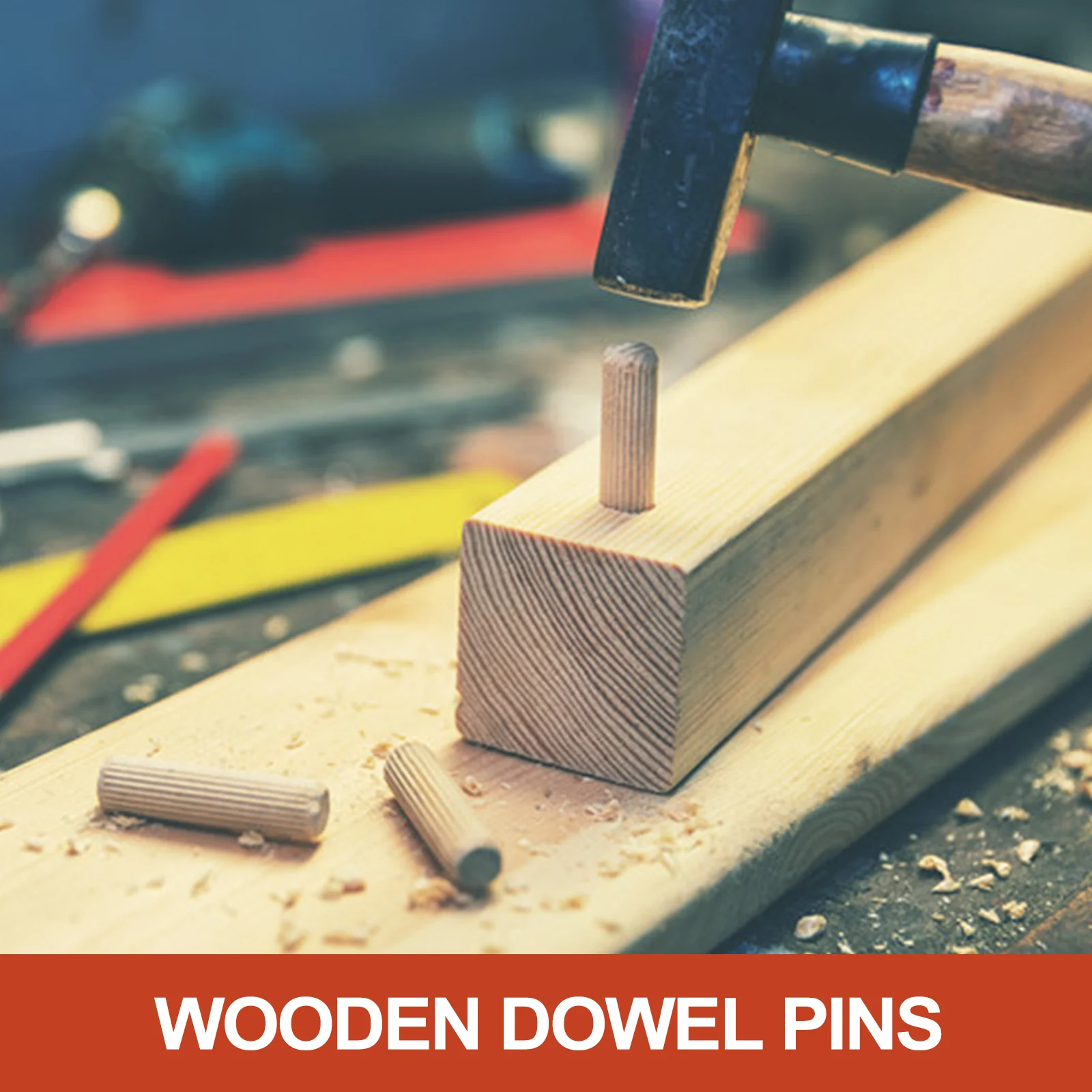 Wooden Dowel Pins 3/8" x 1-3/16" (10mm x 30mm) Straight Dowel Rods Count 120 - Image 5
