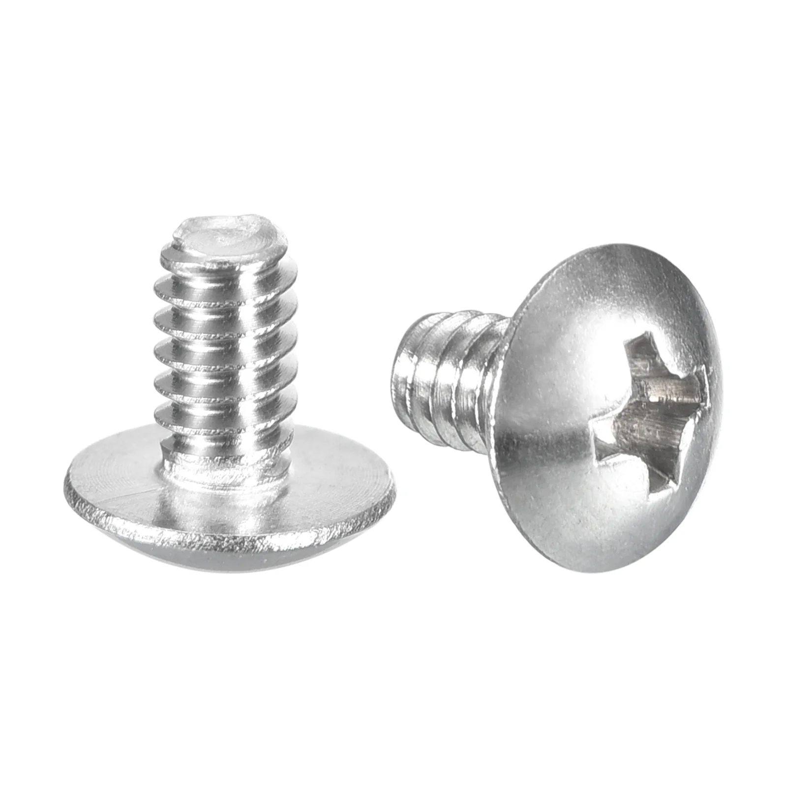 Uxcell #6-32 x 1/4" Truss Head Phillips Machine Screws, Full Thread, Phillips Drive, 304 Stainless Steel 18-8, Quantity 100