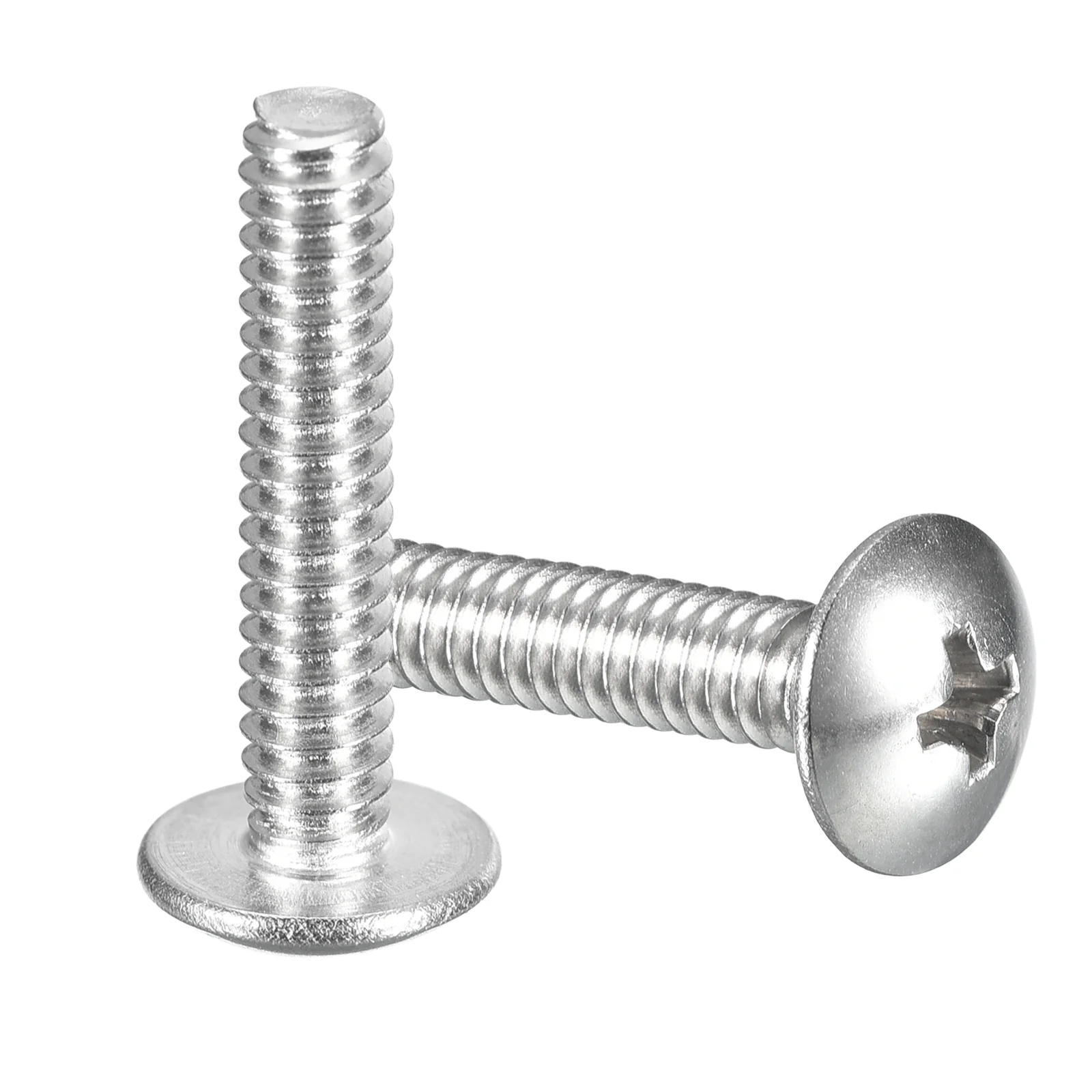Uxcell #8-32 x 3/4" Truss Head Phillips Machine Screws, Full Thread, Phillips Drive, 304 Stainless Steel 18-8, Quantity 100