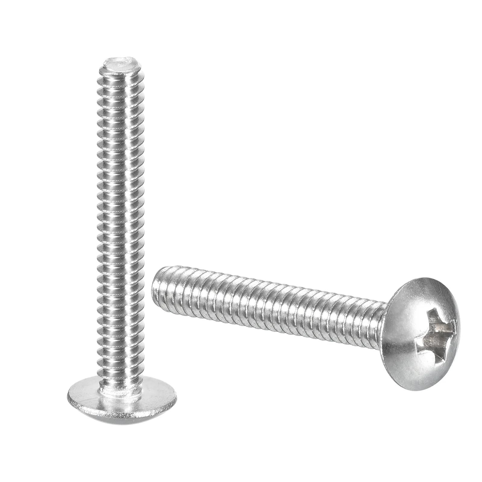 Uxcell #6-32 x 1" Truss Head Phillips Machine Screws, Full Thread, Phillips Drive, 304 Stainless Steel 18-8, Quantity 100