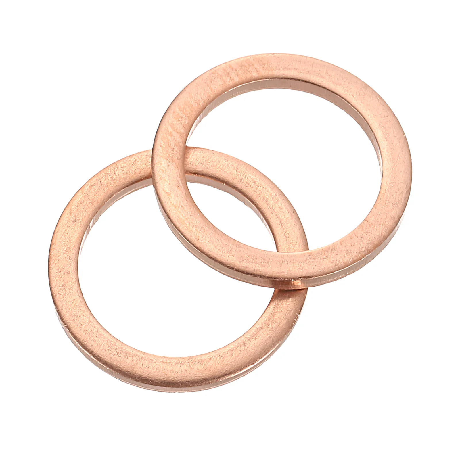 Uxcell M12 Flat Washer, 36Pcs Copper Ring Washer 16mm OD 1.5mmThick Sealing Gasket Ring