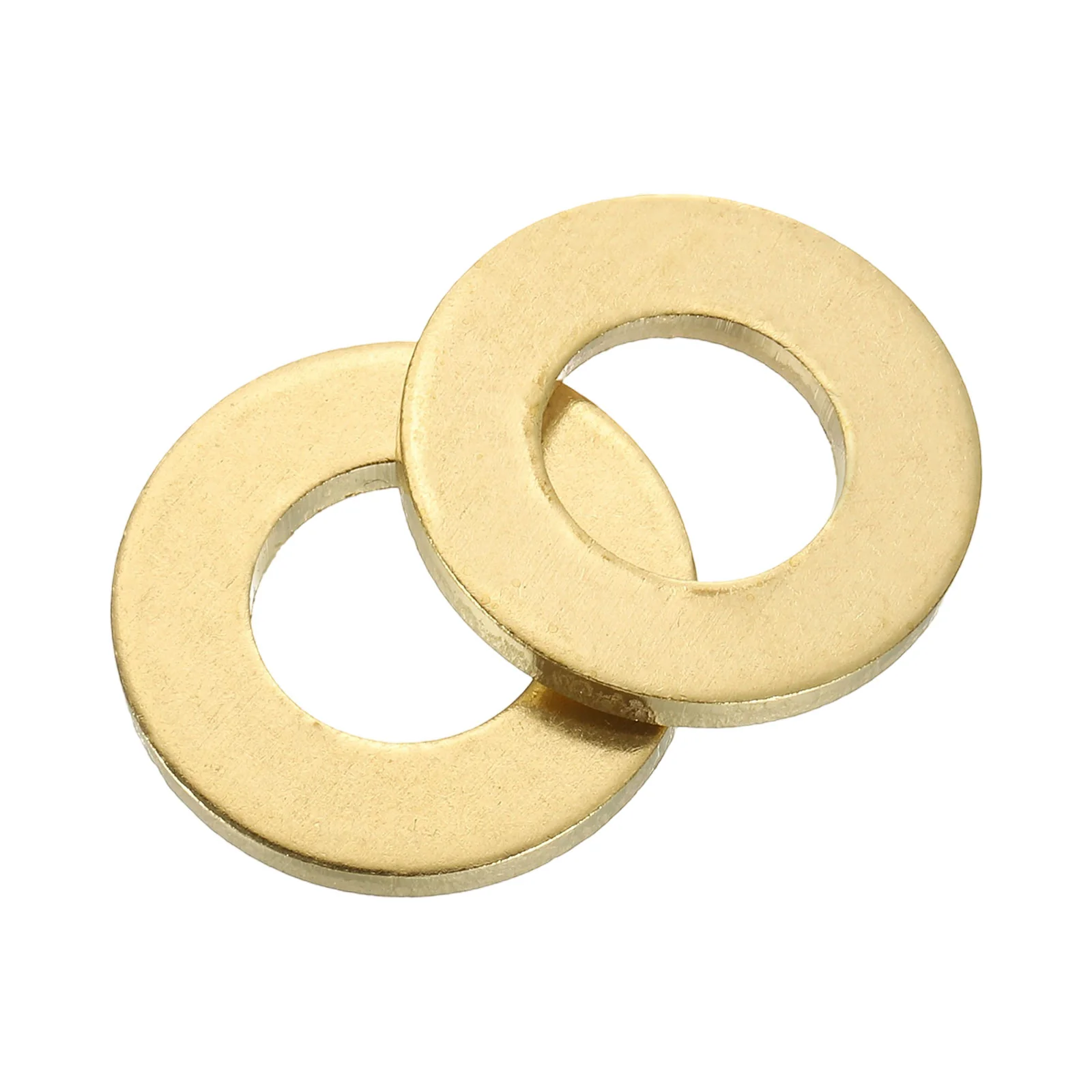 Uxcell M12 Flat Washer, 4Pcs Brass Ring Washers 24mm OD 2.5mm Thick Sealing Gasket Ring