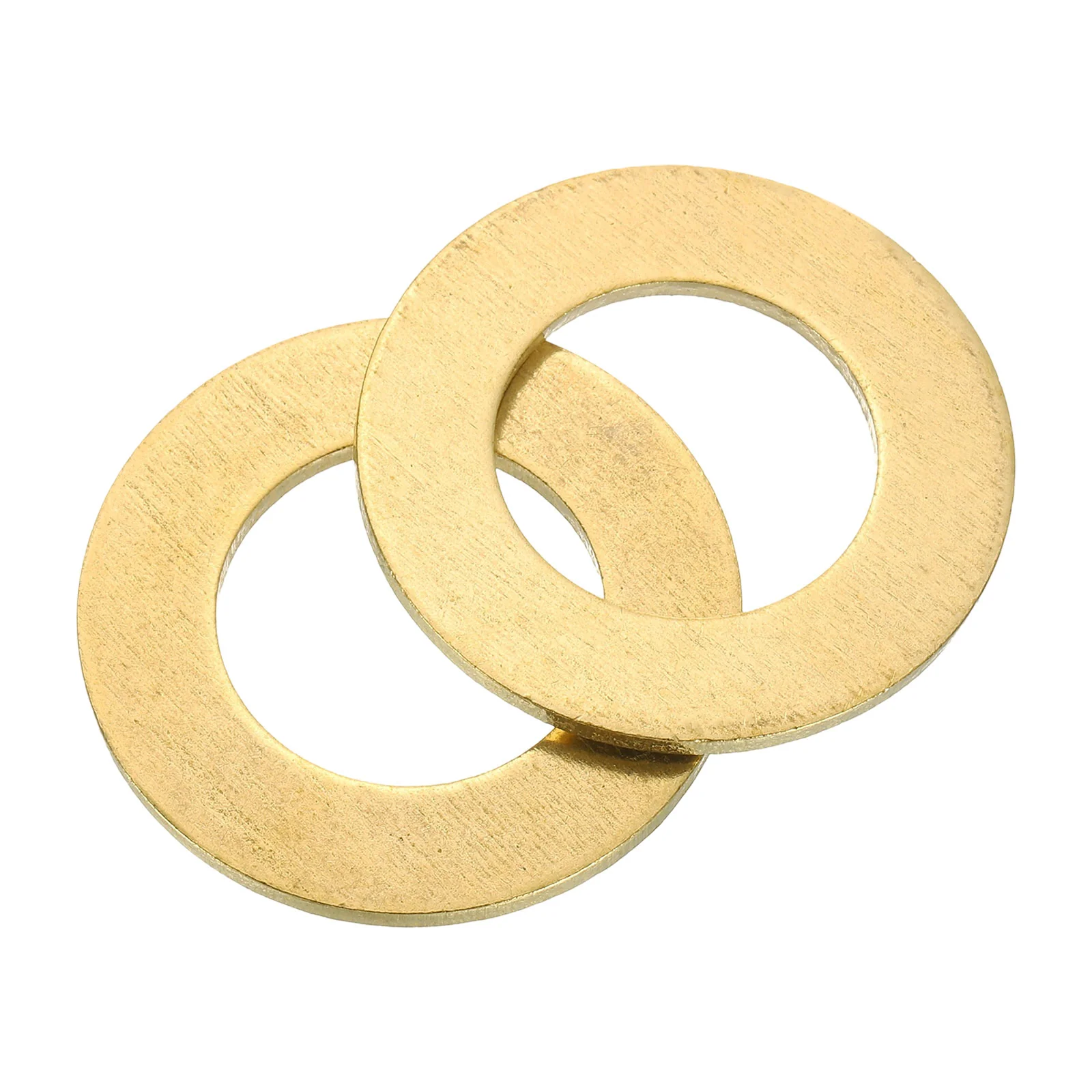 Uxcell M22 Flat Washer, 4Pcs Brass Ring Washers 38mm OD 2mm Thick Sealing Gasket Ring