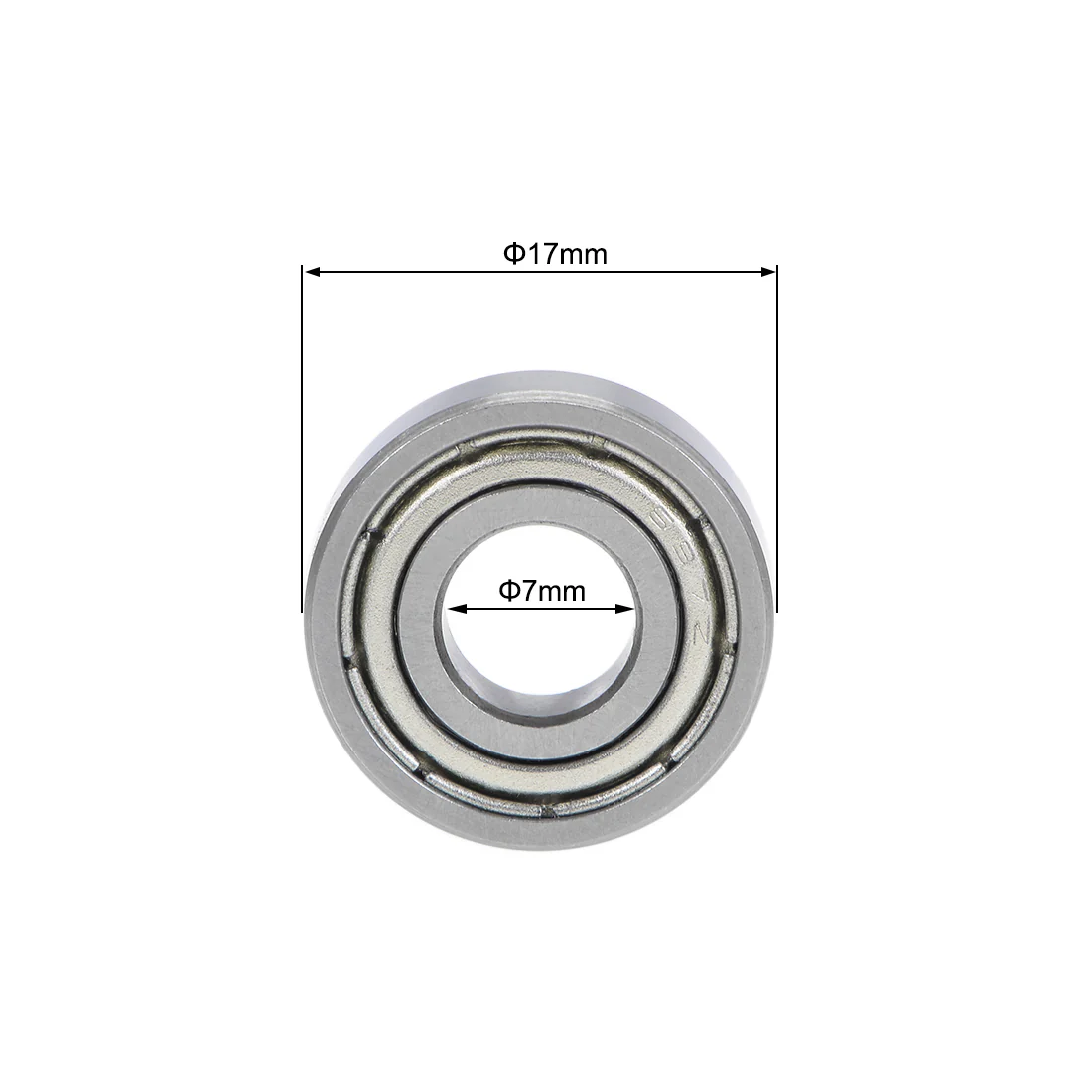 Uxcell 697ZZ Deep Groove Ball Bearings 7mm x 17mm x 5mm Double Shielded Chrome Steel P6(ABEC3) 10pcs - Image 4
