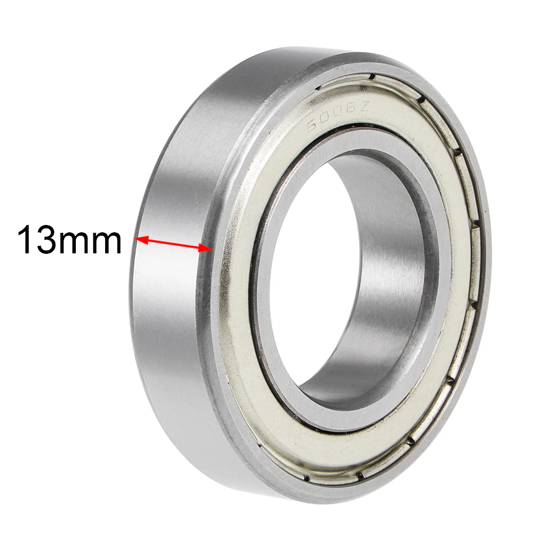Uxcell 6006ZZ Deep Groove Ball Bearings 30mm x 55mm x 13mm Double Shielded Chrome Steel P6(ABEC3) 2pcs - Image 3