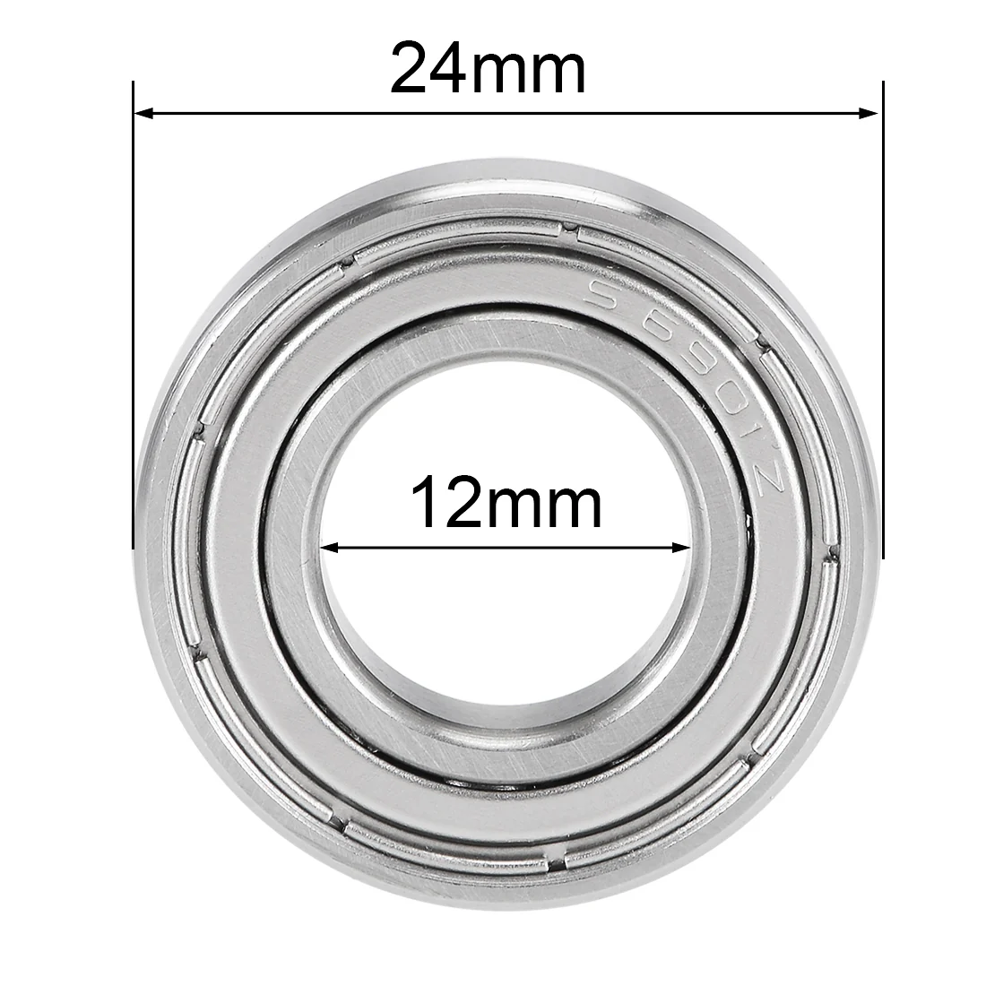Uxcell S6901ZZ Deep Groove Ball Bearings 12mm x 24mm x 6mm Double Shielded Stainless Steel 4pcs - Image 4