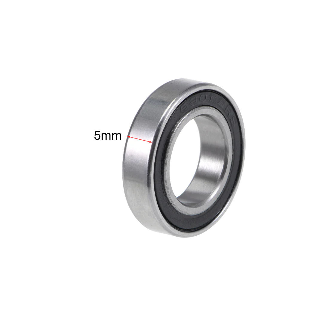 Uxcell 6801-2RS Deep Groove Ball Bearings 12mm x 21mm x 5mm Double Sealed Chrome Steel P6(ABEC3) 2pcs - Image 3