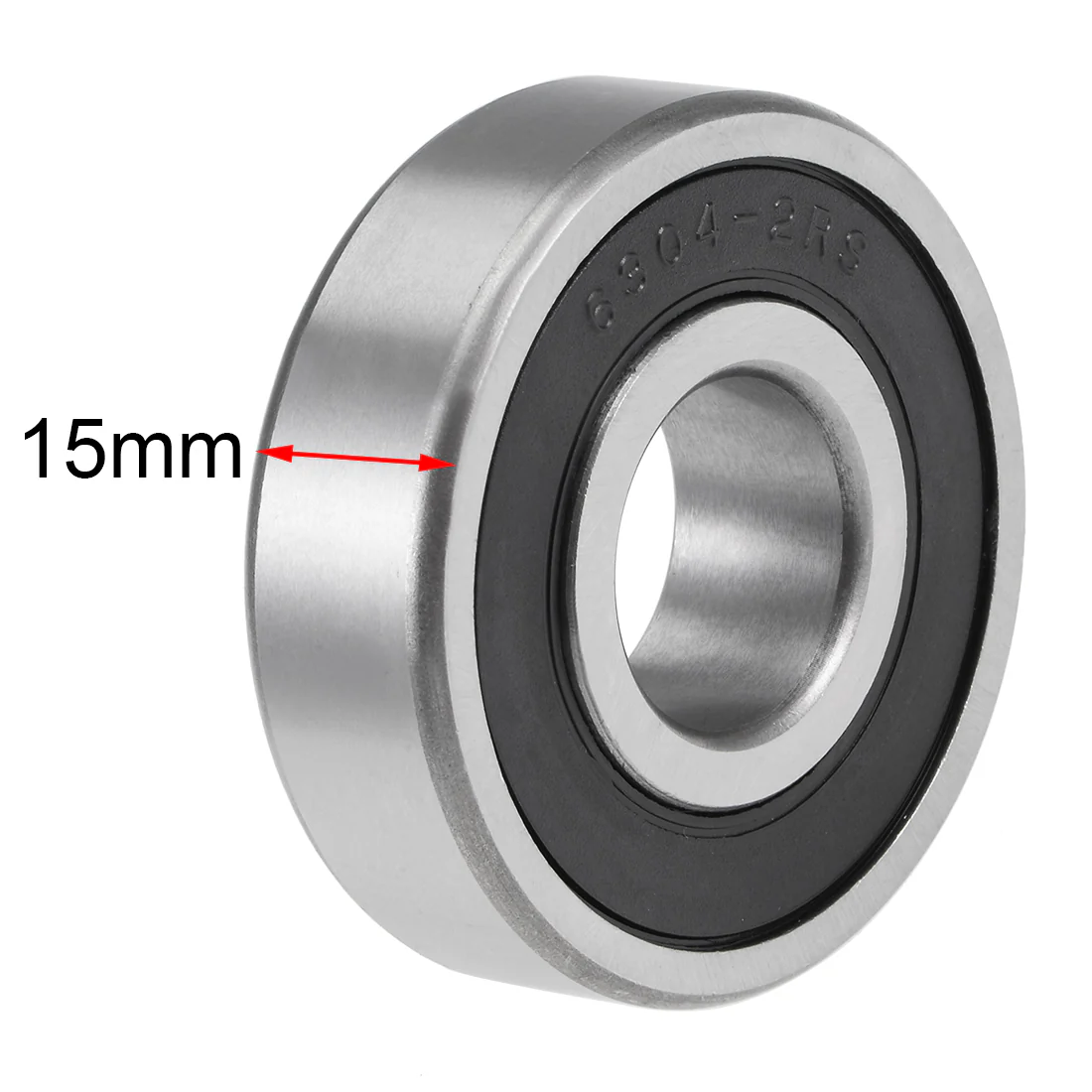 Uxcell 6304-2RS Deep Groove Ball Bearings 20x52x15mm Double Sealed Chrome Steel P6 - Image 3
