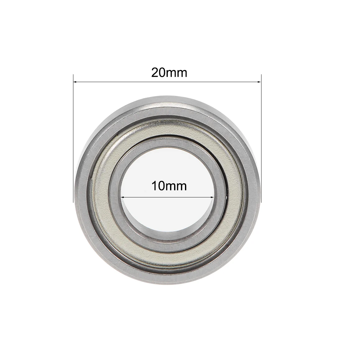 Uxcell MR2010ZZ Deep Groove Ball Bearings 10mm x 20mm x 6mm Double Shielded Chrome Steel P0(ABEC1) 10pcs - Image 4