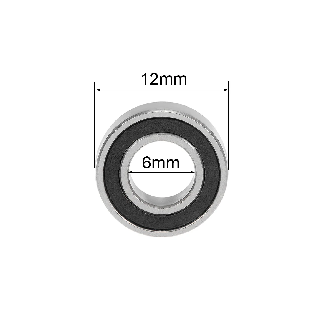 Uxcell MR126-2RS Deep Groove Ball Bearings 6x12x4mm Double Sealed Chrome Steel P6 10pcs - Image 4