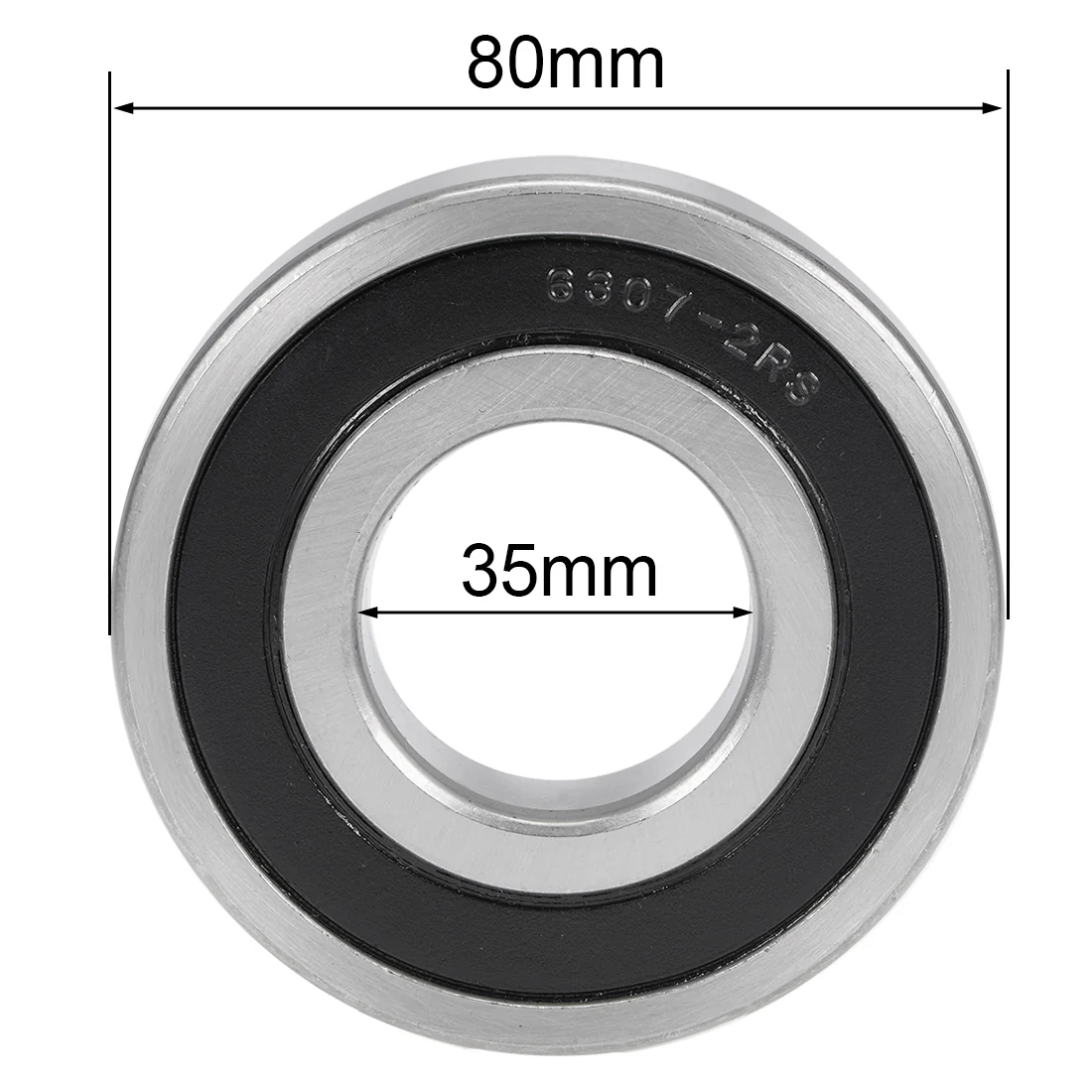Uxcell 6307-2RS Deep Groove Ball Bearings 35x80x21mm Double Sealed Chrome Steel P6 - Image 4