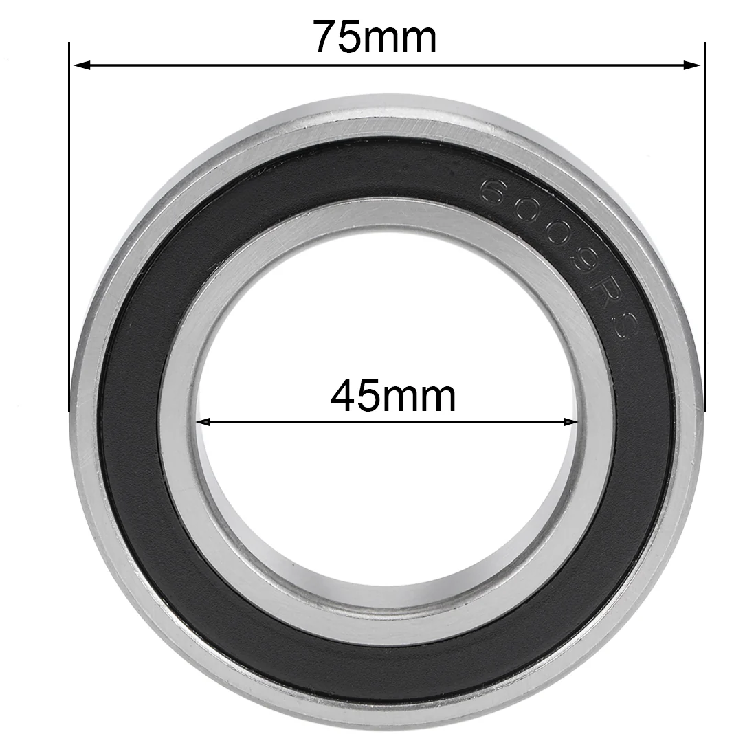 Uxcell 6009-2RS Deep Groove Ball Bearings 45x75x16mm Double Sealed Chrome Steel P6 - Image 4