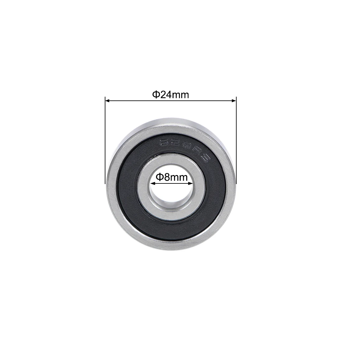 Uxcell 628-2RS Deep Groove Ball Bearings 8mm x 24mm x 8mm Double Sealed Chrome Steel P6(ABEC3) 10pcs - Image 4