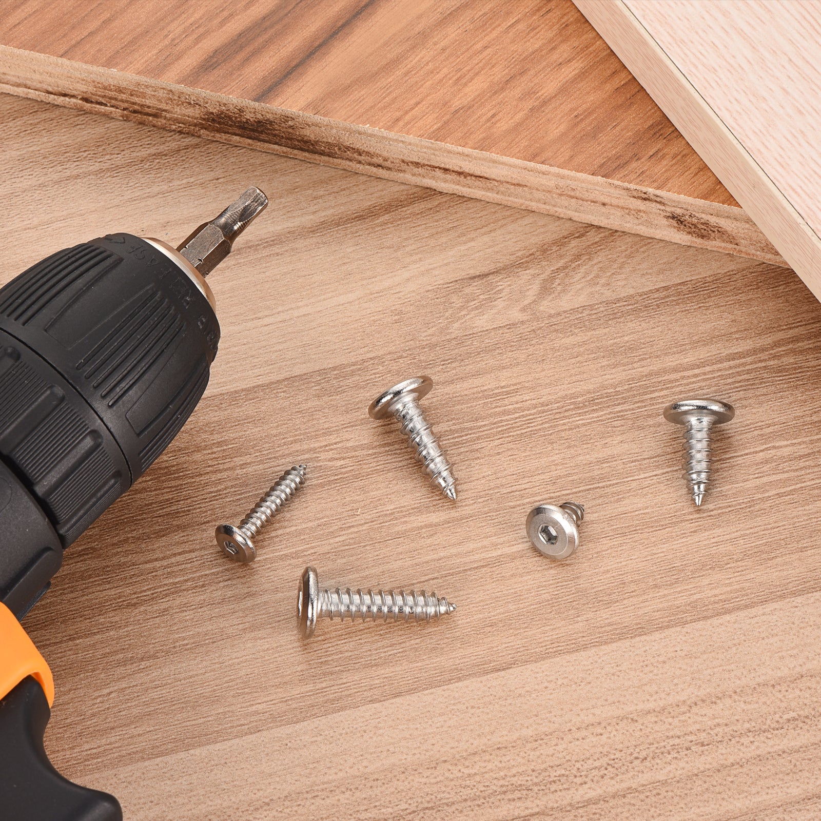 Uxcell 25 Pack M6 x 25mm 304 Stainless Steel Flat Round Socket Head Wood Screws - Image 4