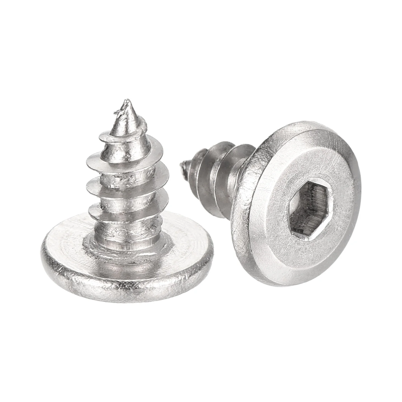 Uxcell M5 x 10mm (50 Pack) 304 Stainless Steel Flat Round Socket Head Wood Screws