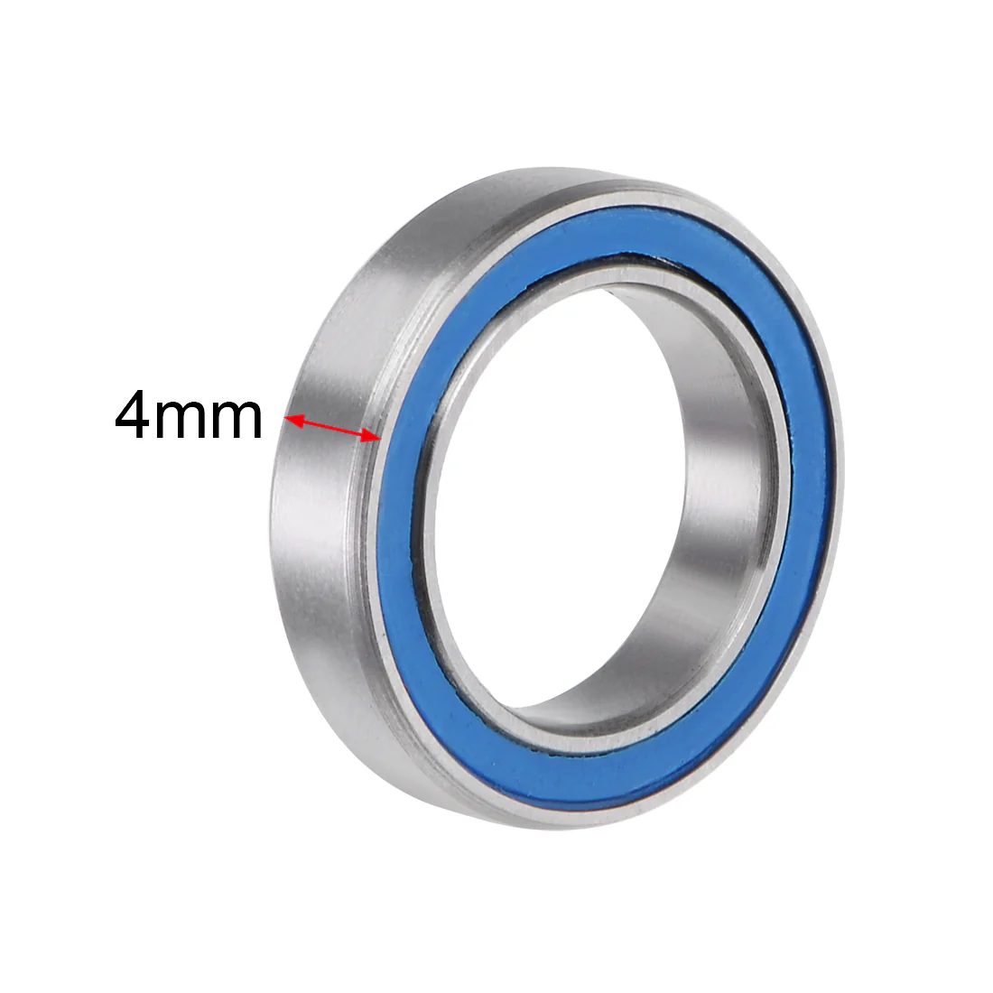 Uxcell 6701-2RS Ball Bearings 12x18x4mm Double Sealed Chrome Steel Blue Cover P6 10pcs - Image 3
