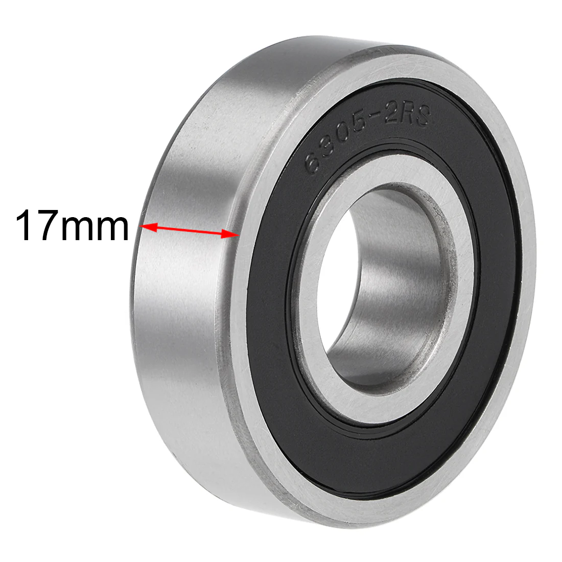 Uxcell 6305-2RS Deep Groove Ball Bearings 25x62x17mm Double Sealed Chrome Steel P6 6pcs - Image 3