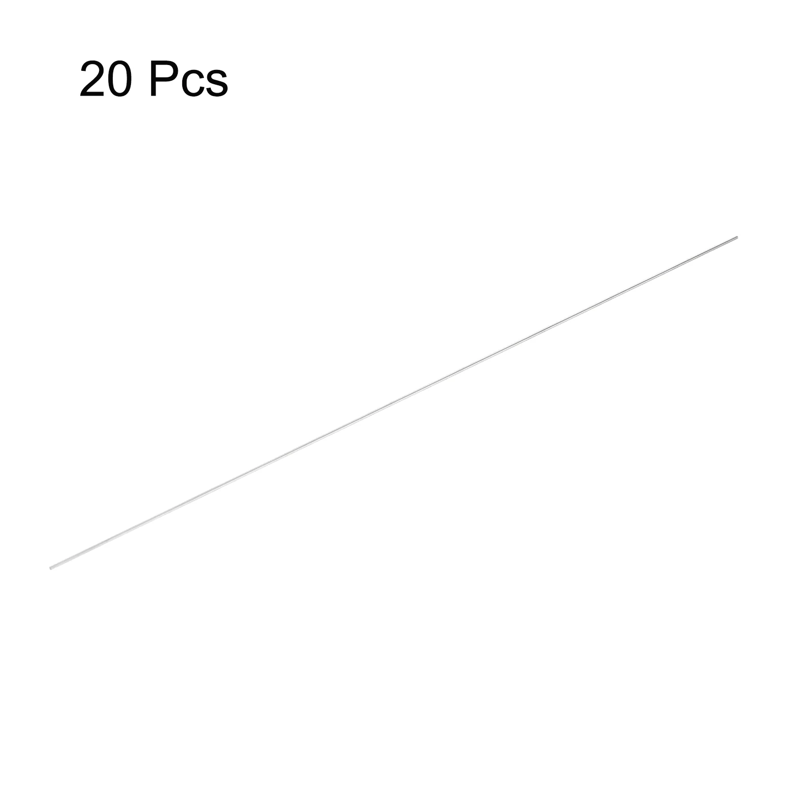 Uxcell 1mm x 300mm Stainless Steel Round Rod, Metal Solid Shaft Rods Lathe Bar 20pcs - Image 3
