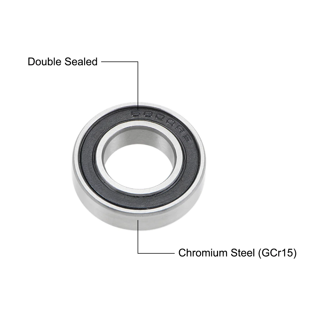 Uxcell 6800-2RS Deep Groove Ball Bearings 10mm x 19mm x 5mm Double Sealed Chrome Steel P6(ABEC3) 10pcs - Image 3