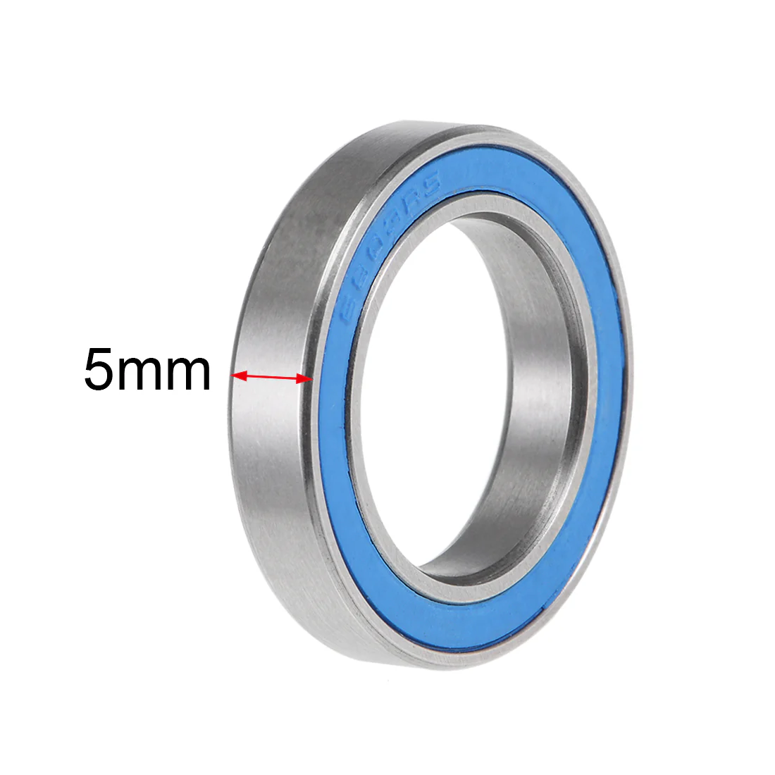 Uxcell 6803-2RS Ball Bearings 17x26x5mm Double Sealed Chrome Steel Blue Cover P6 - Image 3