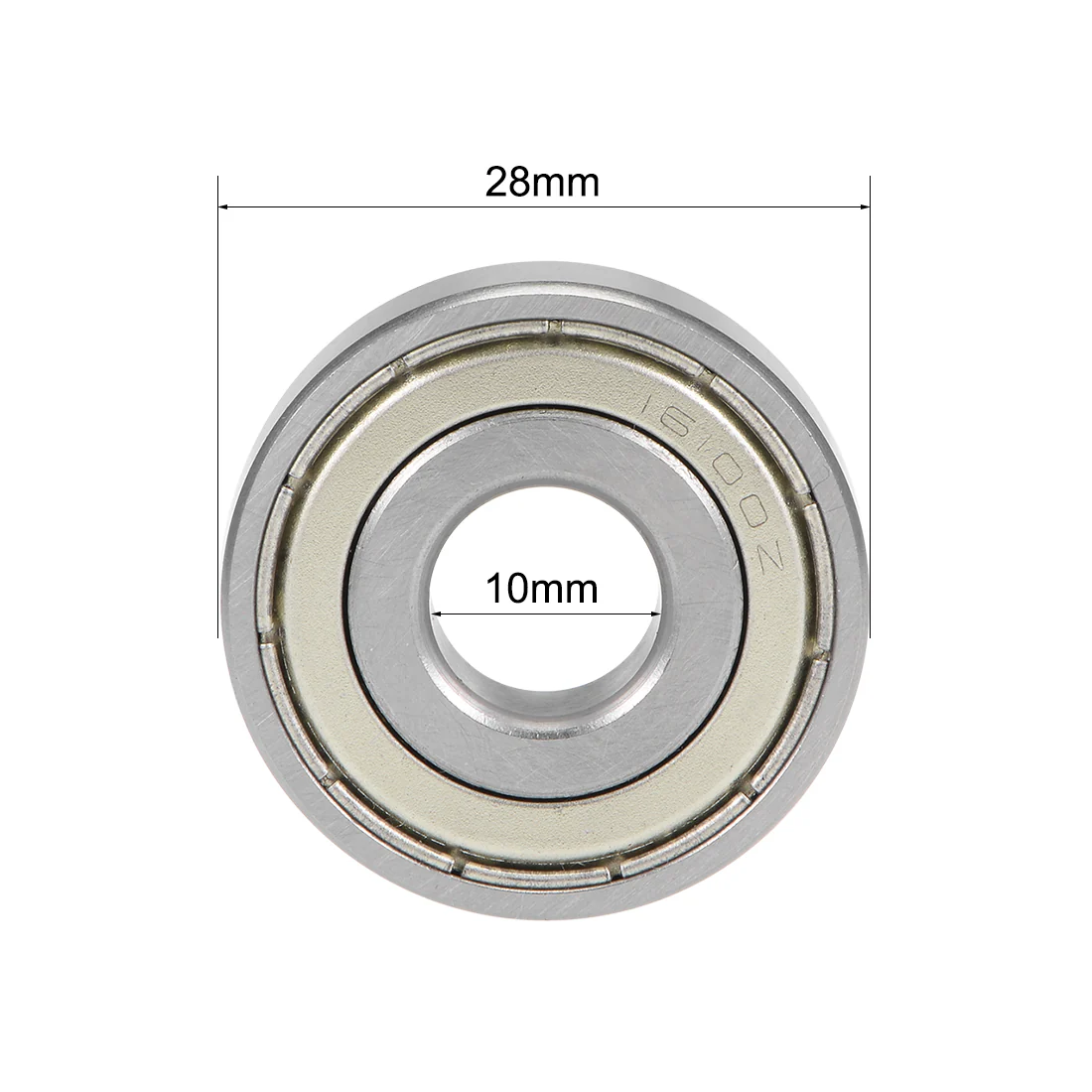 Uxcell 16100ZZ Deep Groove Ball Bearings 10x28x8mm Double Shielded Chrome Steel P0 - Image 4