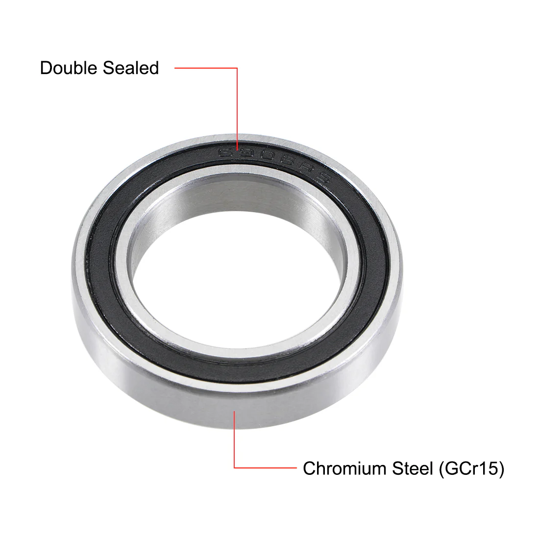 Uxcell 6906-2RS Deep Groove Ball Bearings 30x47x9mm Double Sealed Chrome Steel P6 4pcs - Image 2