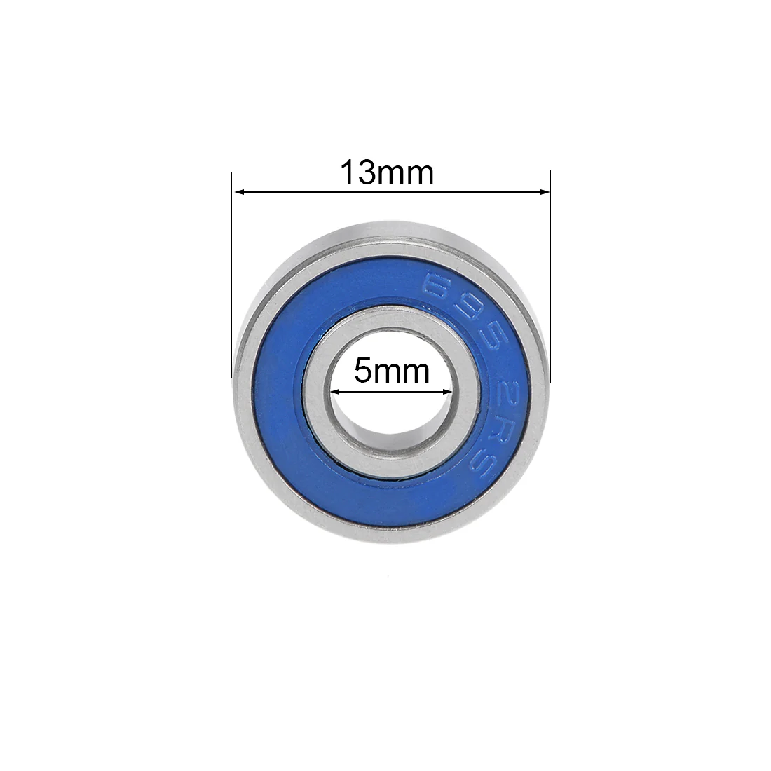 Uxcell 695-2RS Ball Bearings 5x13x4mm Double Sealed Chrome Steel Blue Cover P6 5pcs - Image 4
